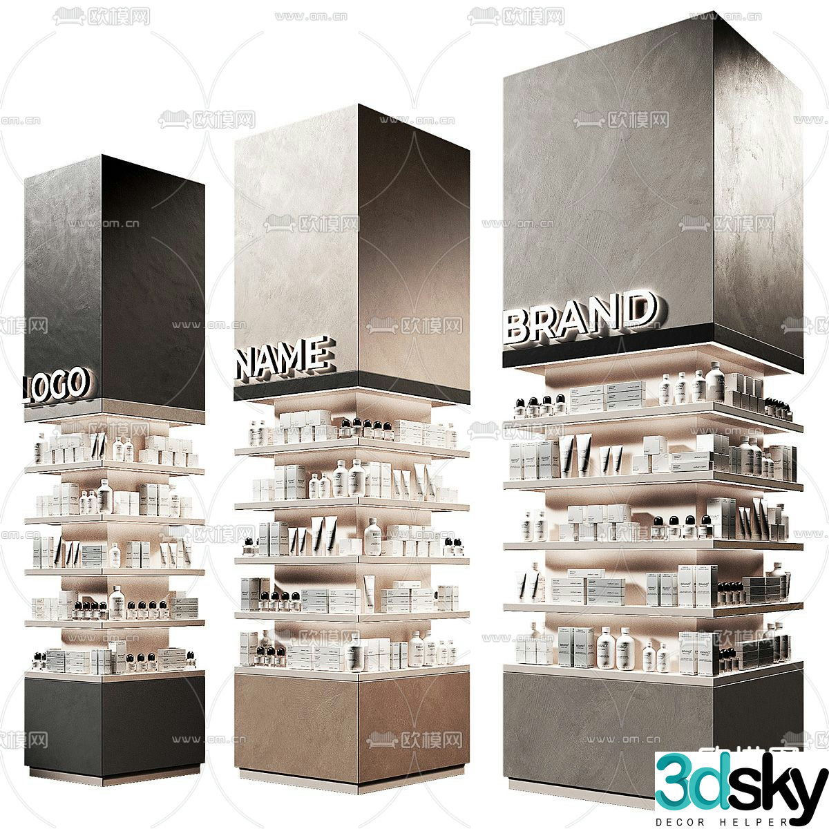 Display cabinet shopping mall display cabinet 3d model