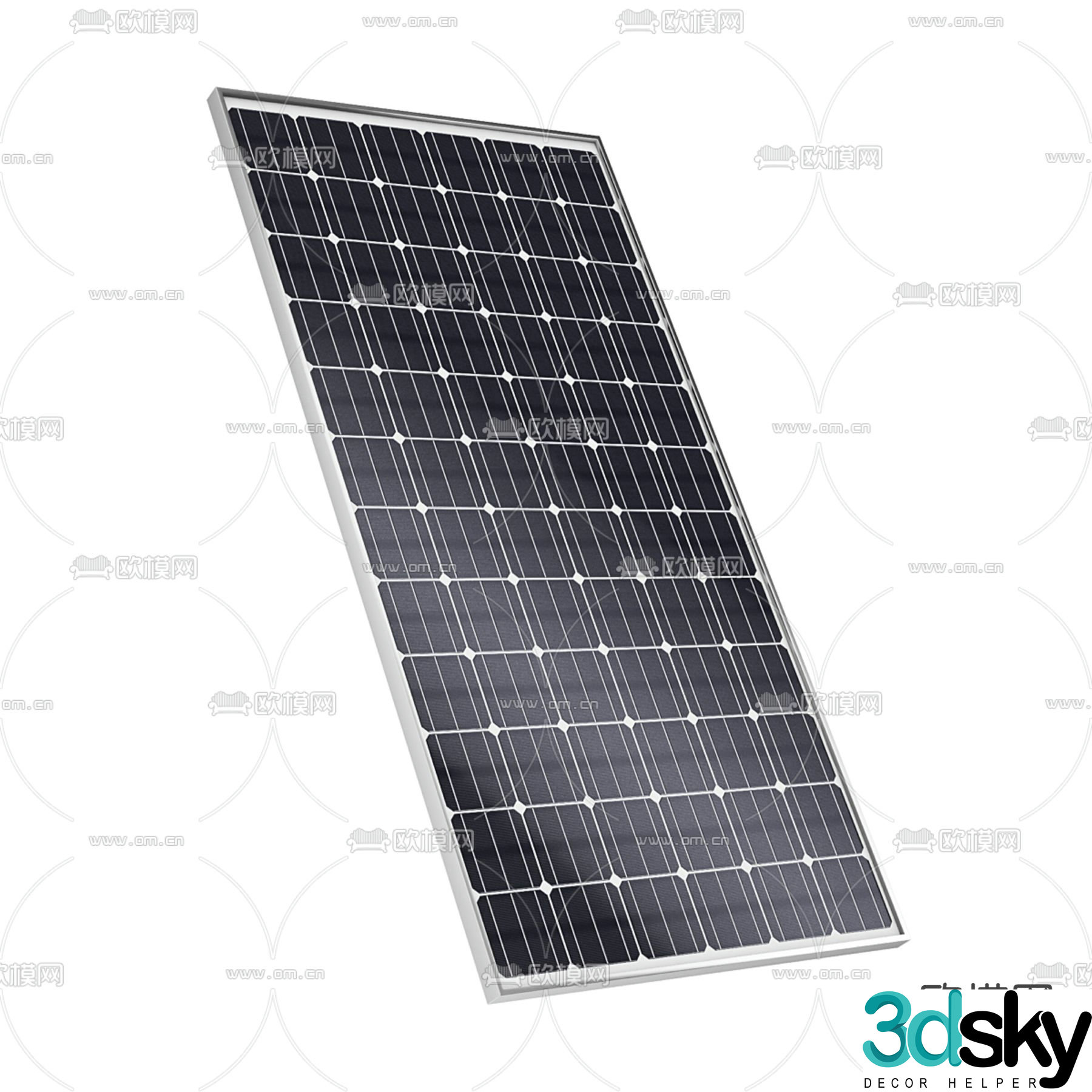 Modern solar panel 3d model