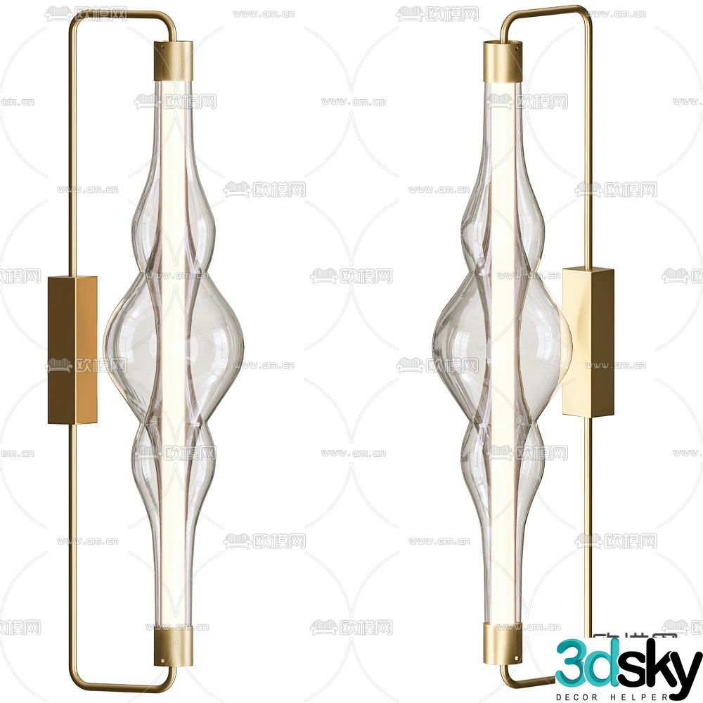 Cangini & Tucci light luxury style wall lamp 3D model