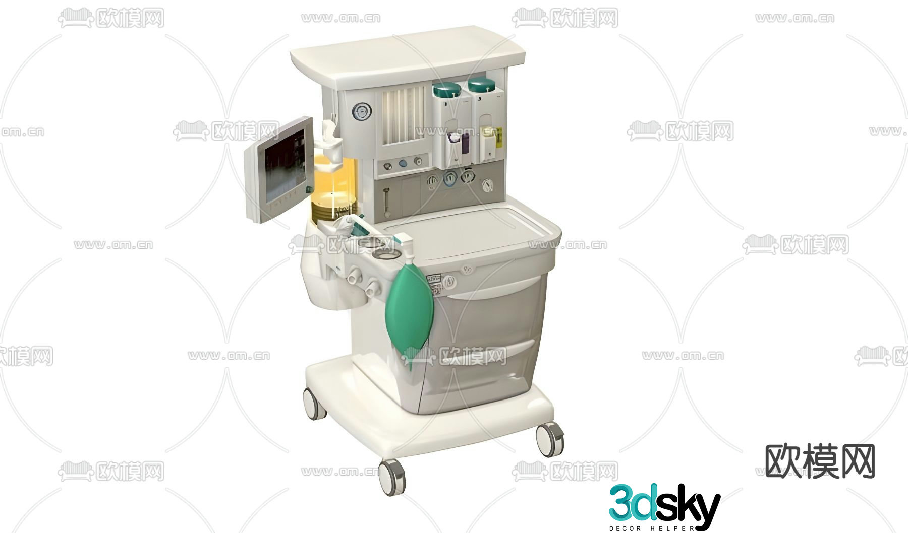 Anesthesia machine 3d model