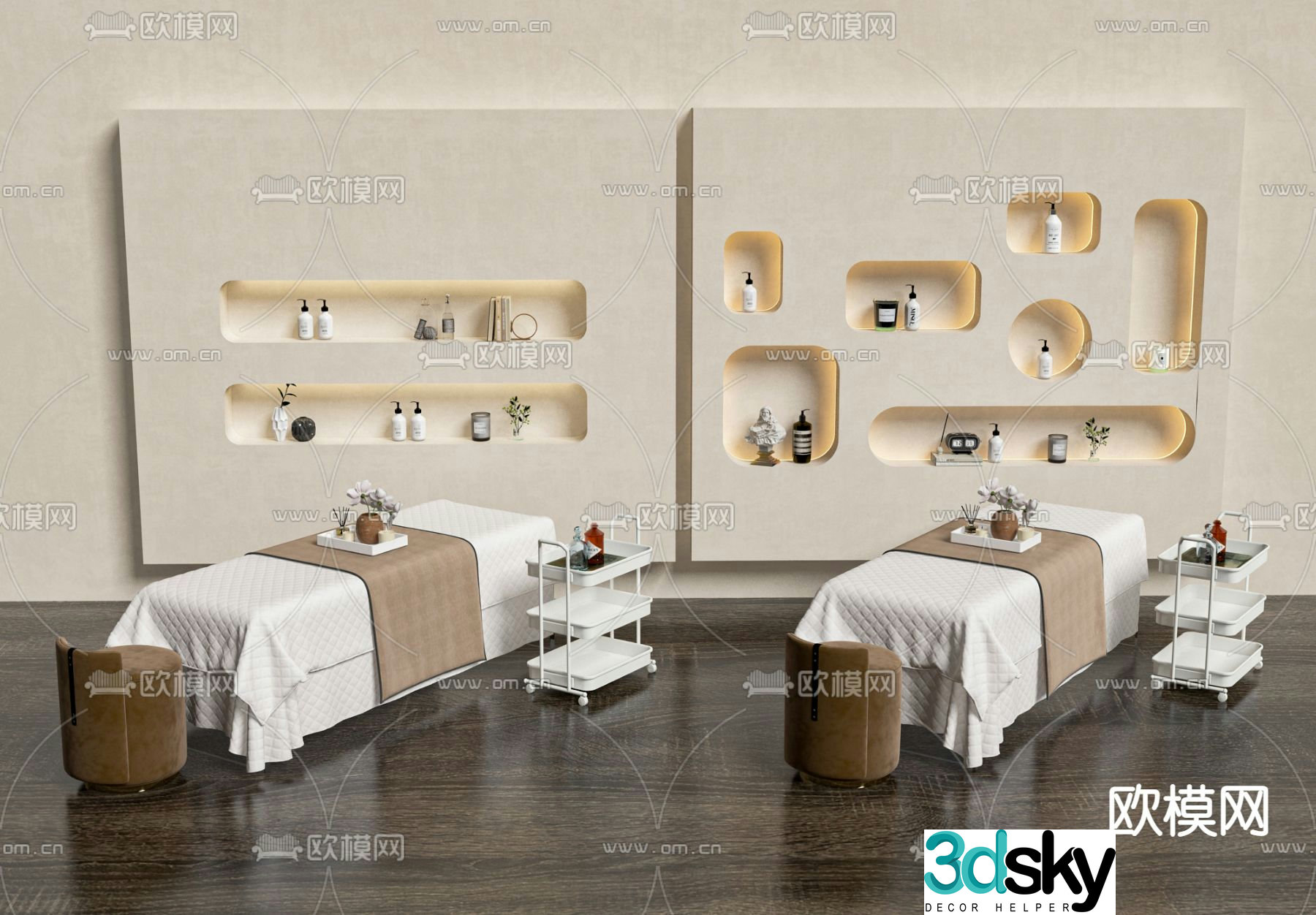 Beauty bed massage bed 3d model