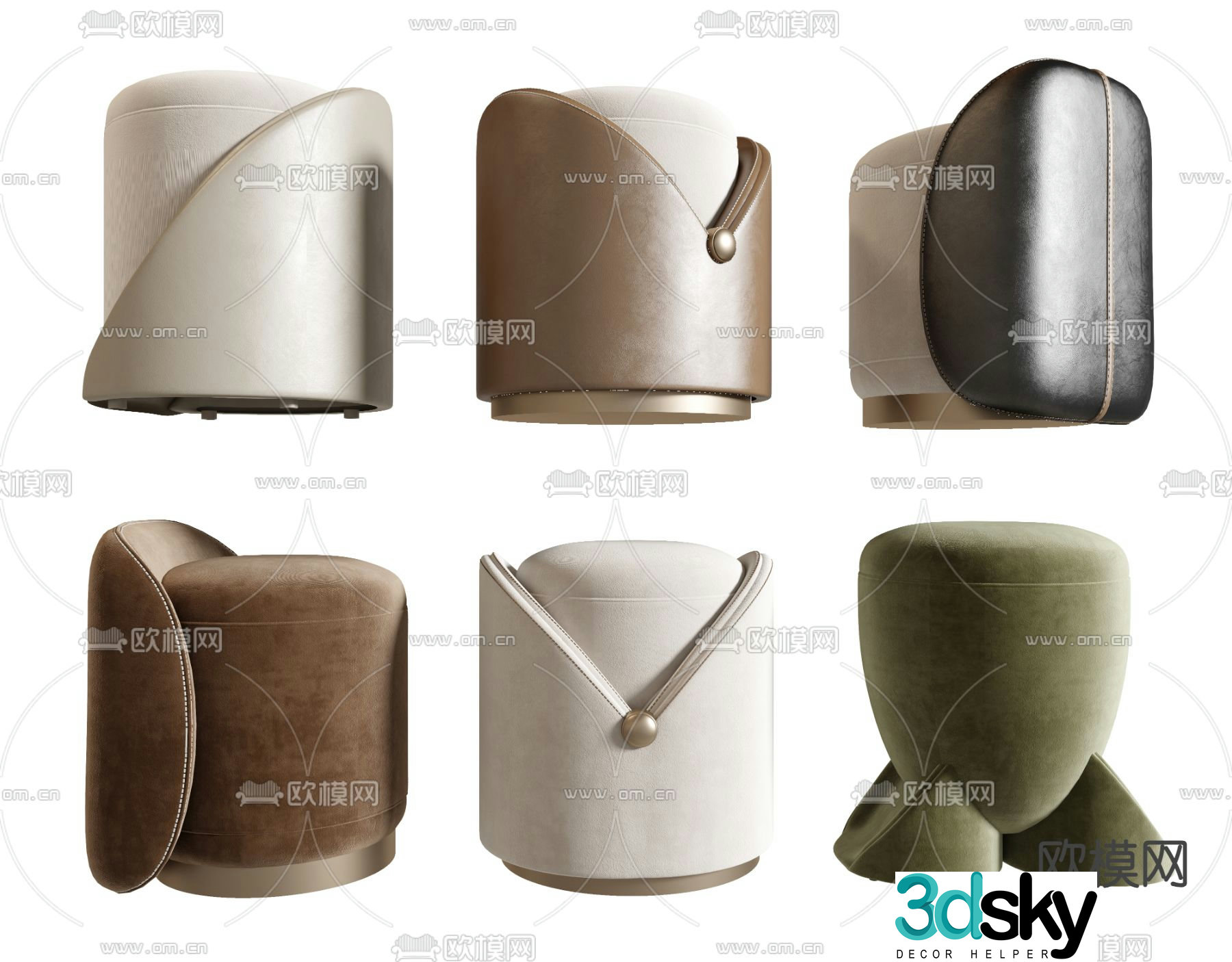 low stool stool 3d model
