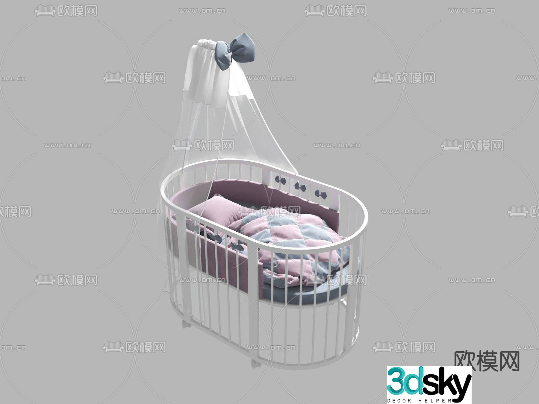 crib children’s bed 3d model