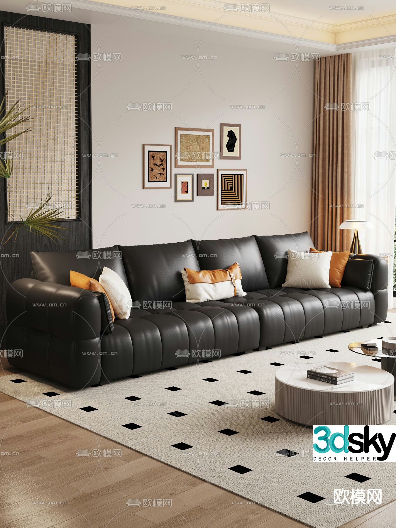 Medieval style sofa 3d model