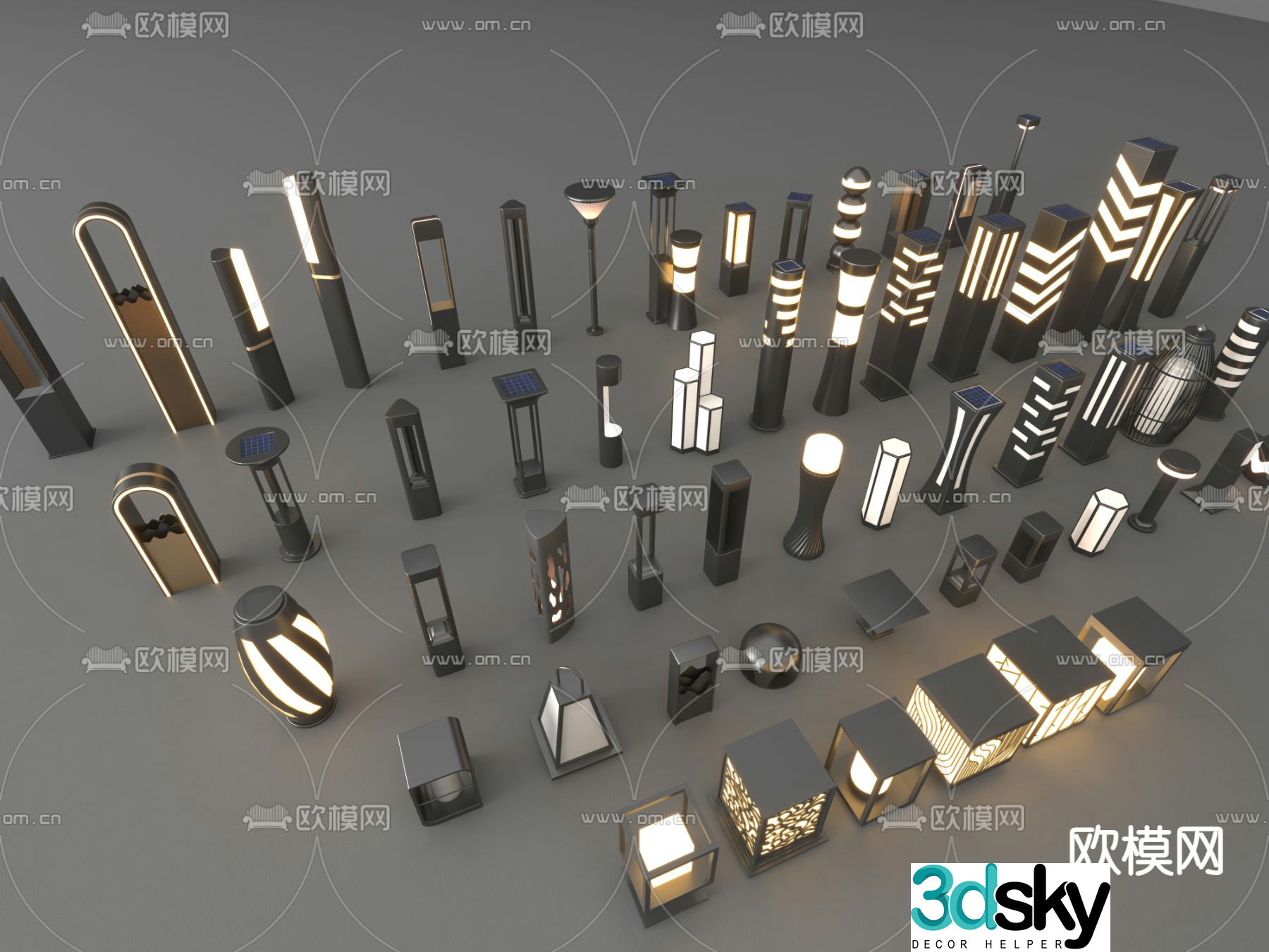 Outdoor lamp landscape lamp column lamp lawn lamp 3d model