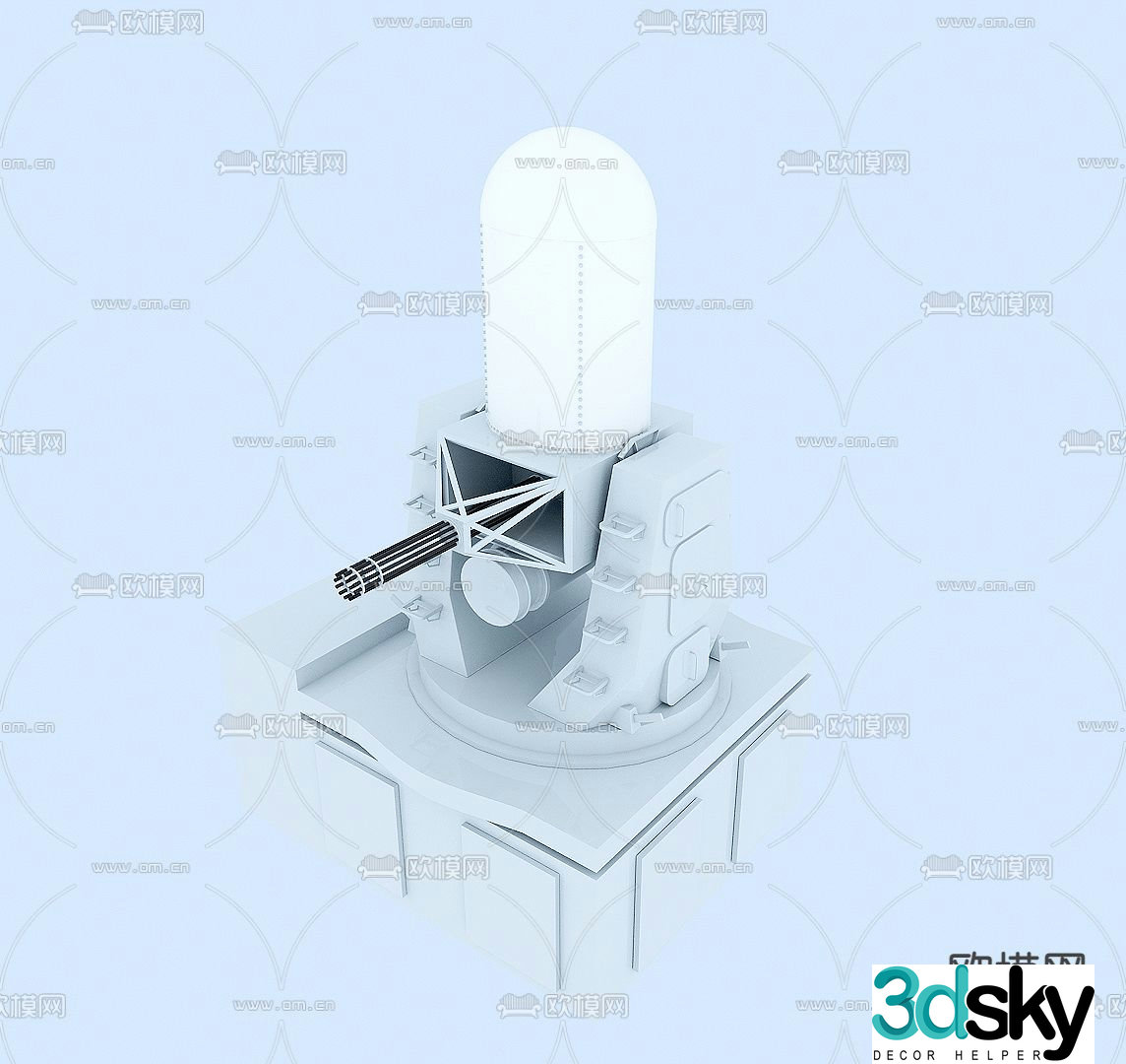 Ship Navy Ship Close Defense Gun 3D model