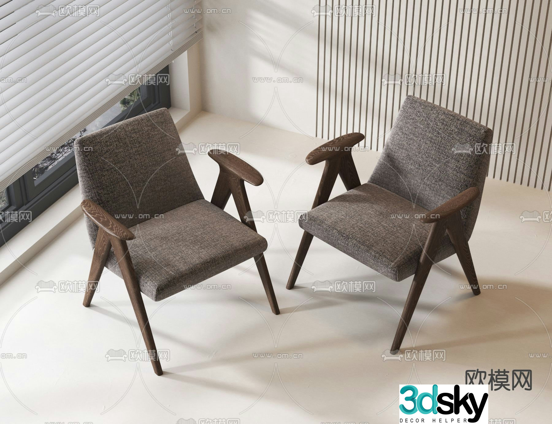 fabric chair 3d model