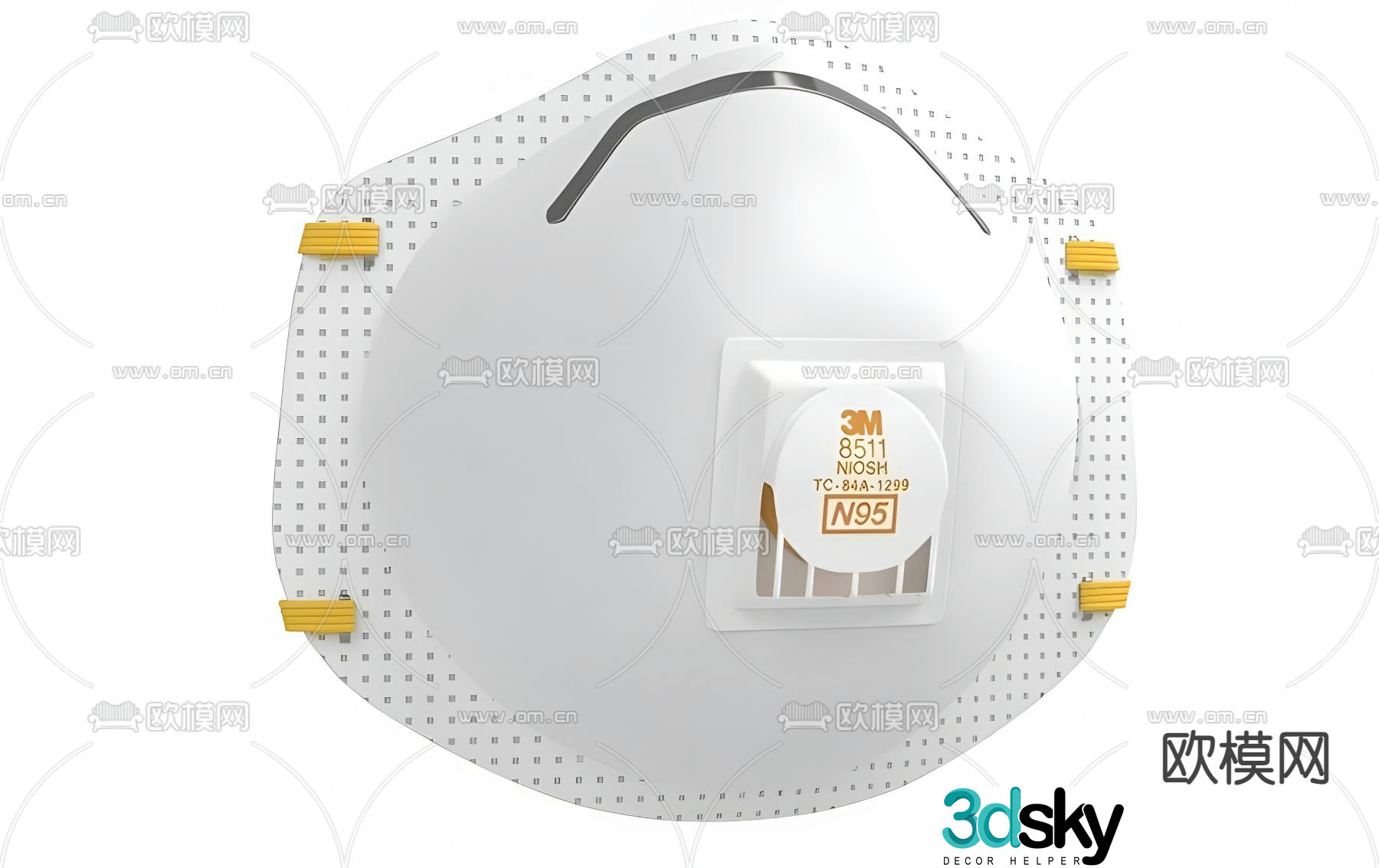 Gas mask particulate respirator 3d model