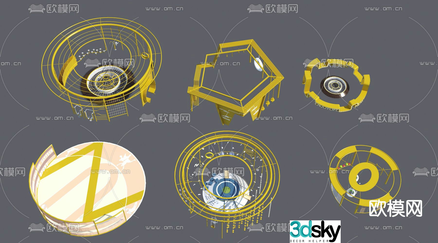 Outdoor fitness equipment multifunctional fitness equipment 3d model