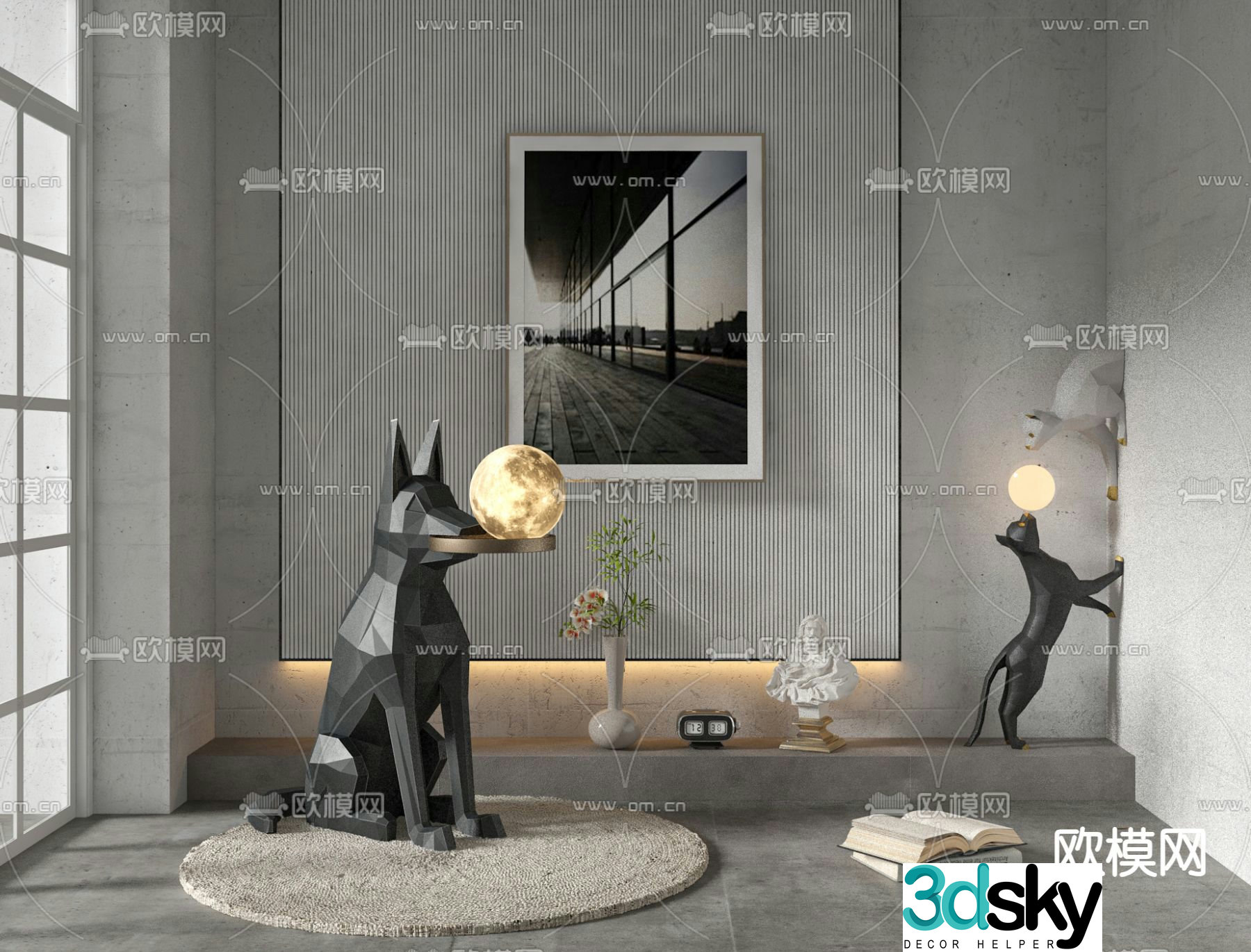 pet lamp floor lamp 3d model
