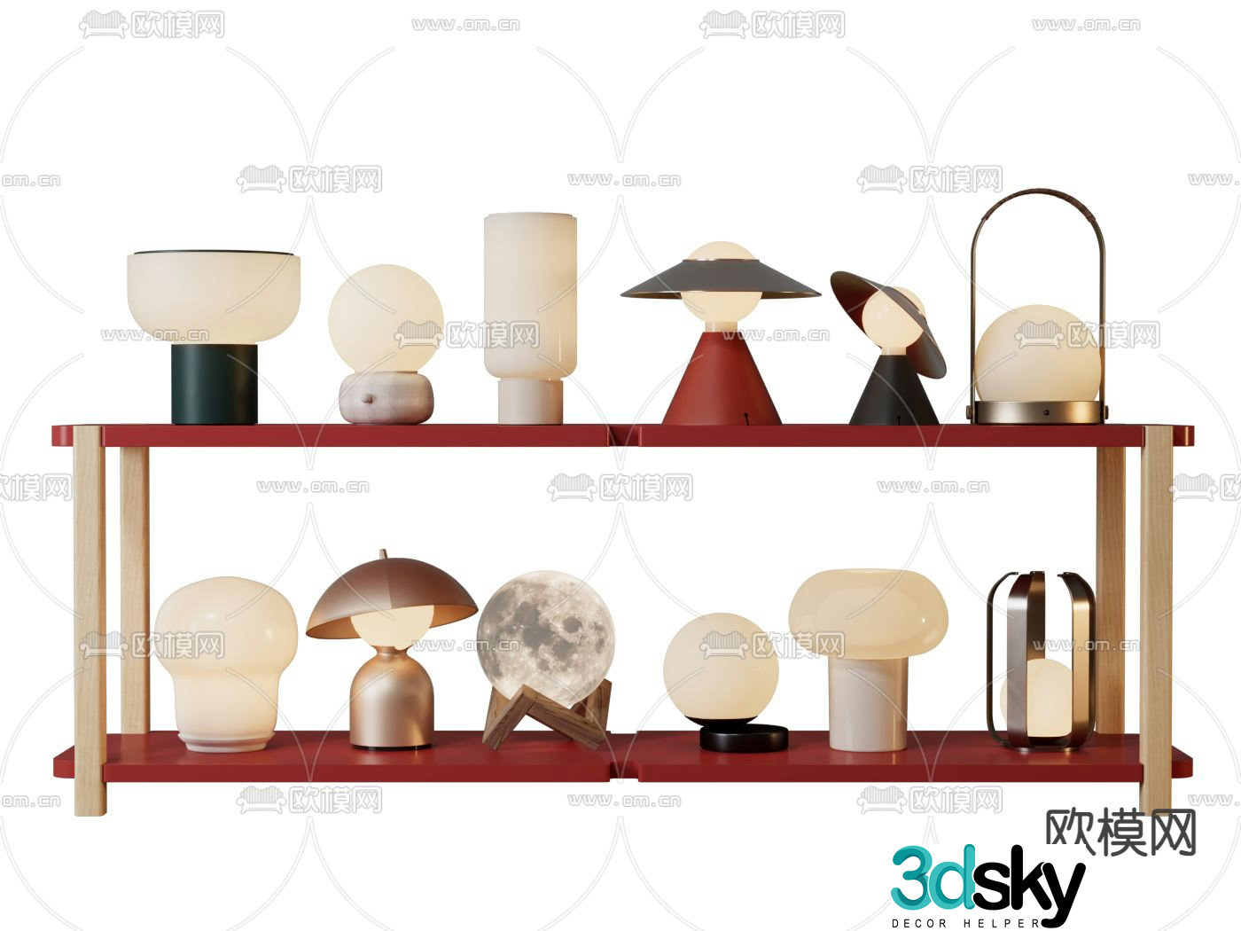 3D model of medieval style table lamp