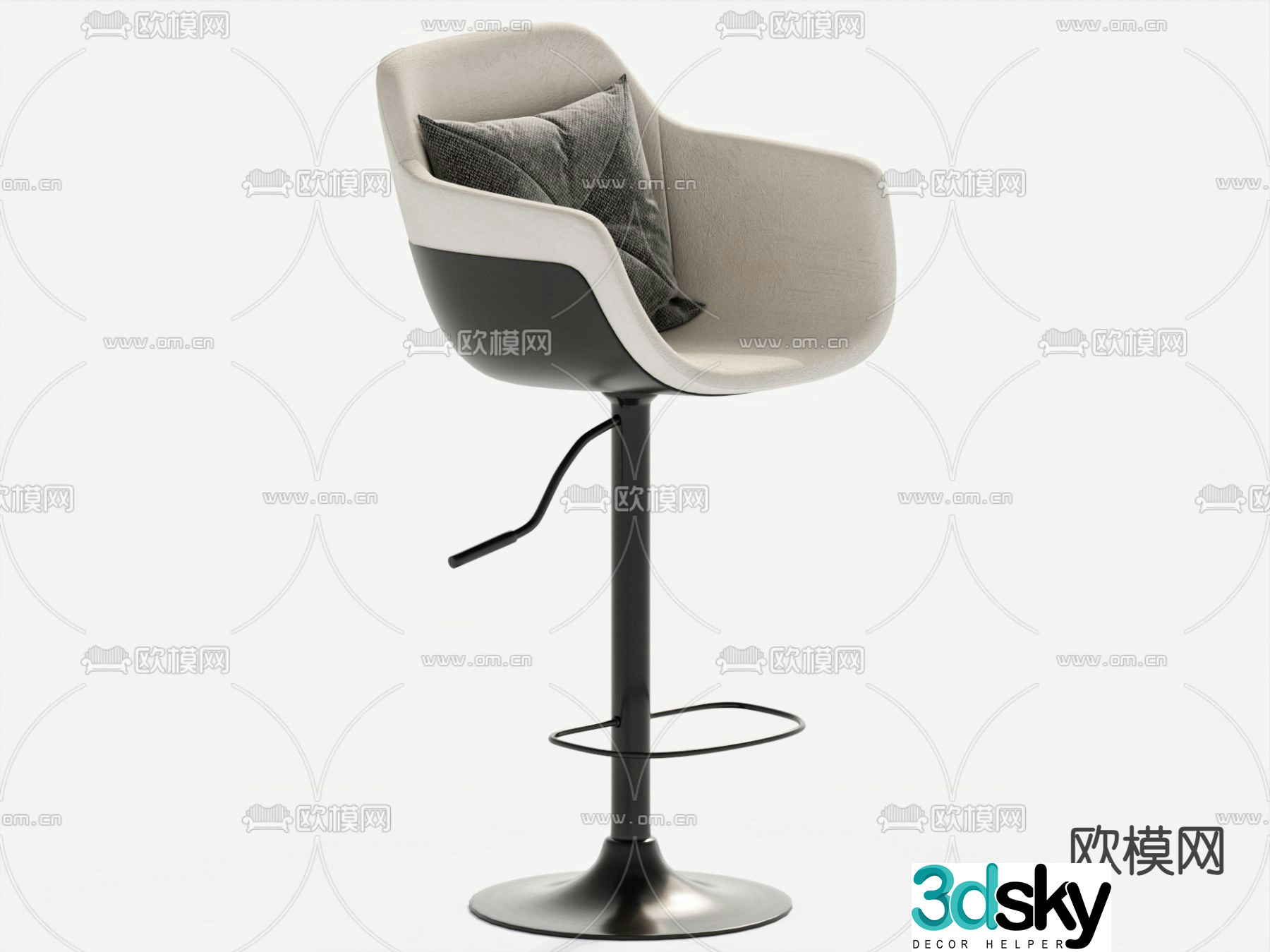 bar stool bar stool high stool 3d model