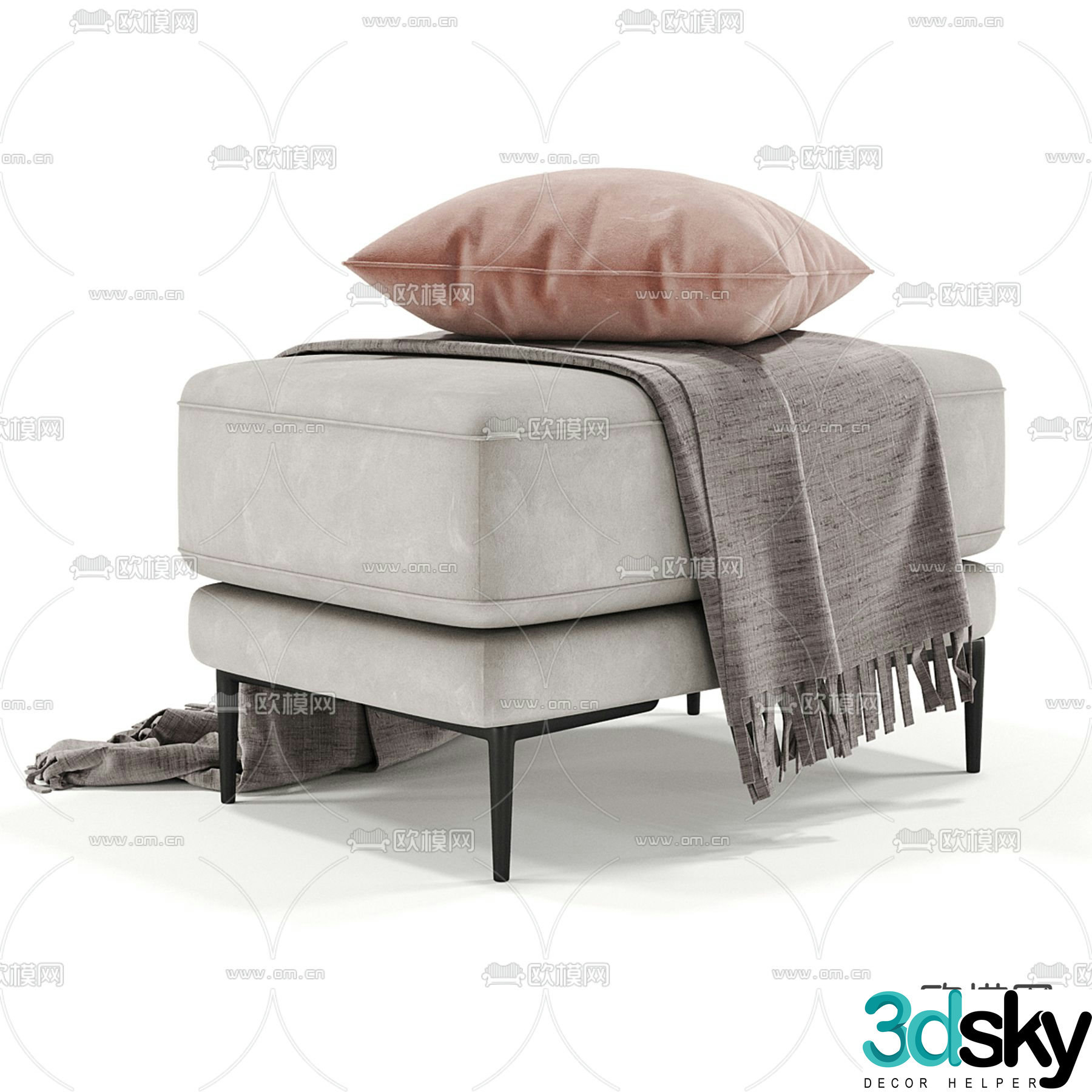 Yunusov&K sofa stool 3d model