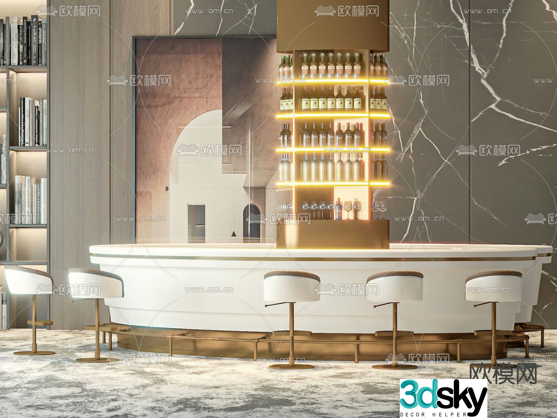 Drink bar 3d model