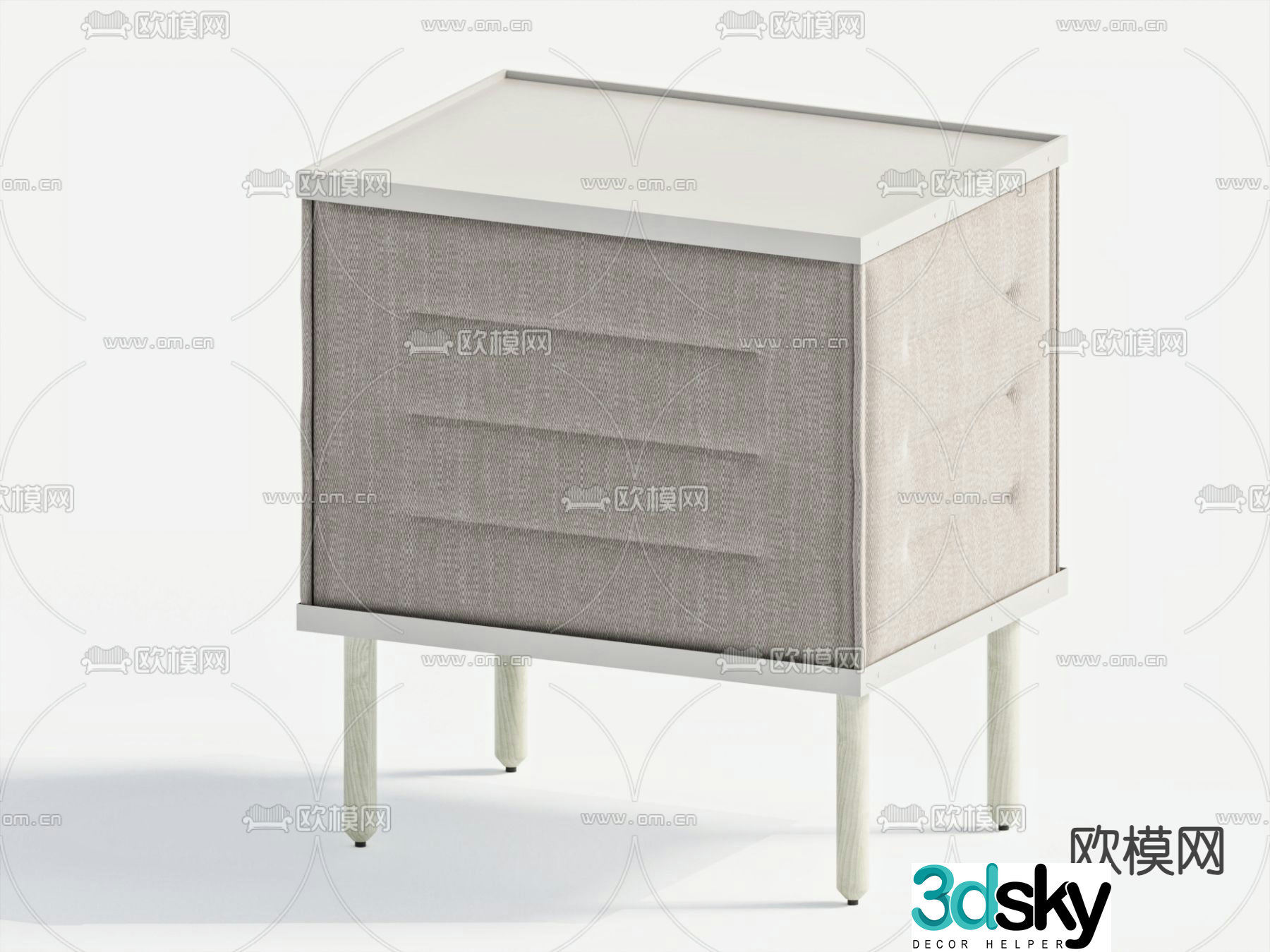 Modern bedside table 3d model