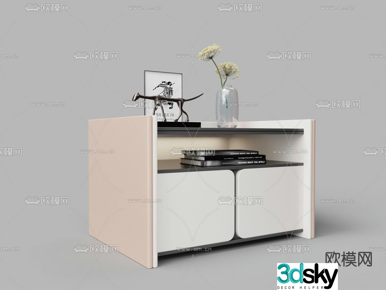 Modern bedside table 3d model