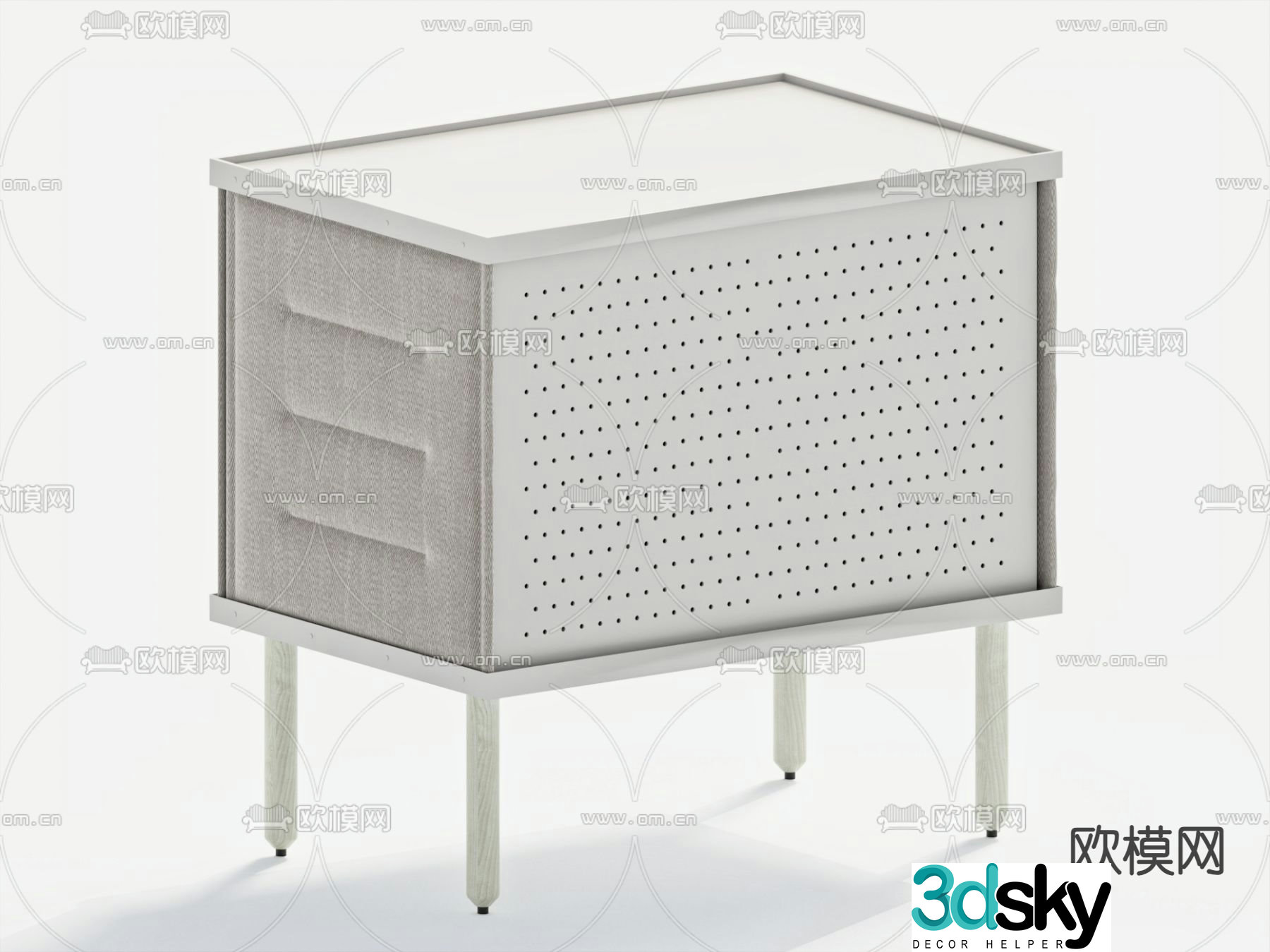 Modern bedside table 3d model