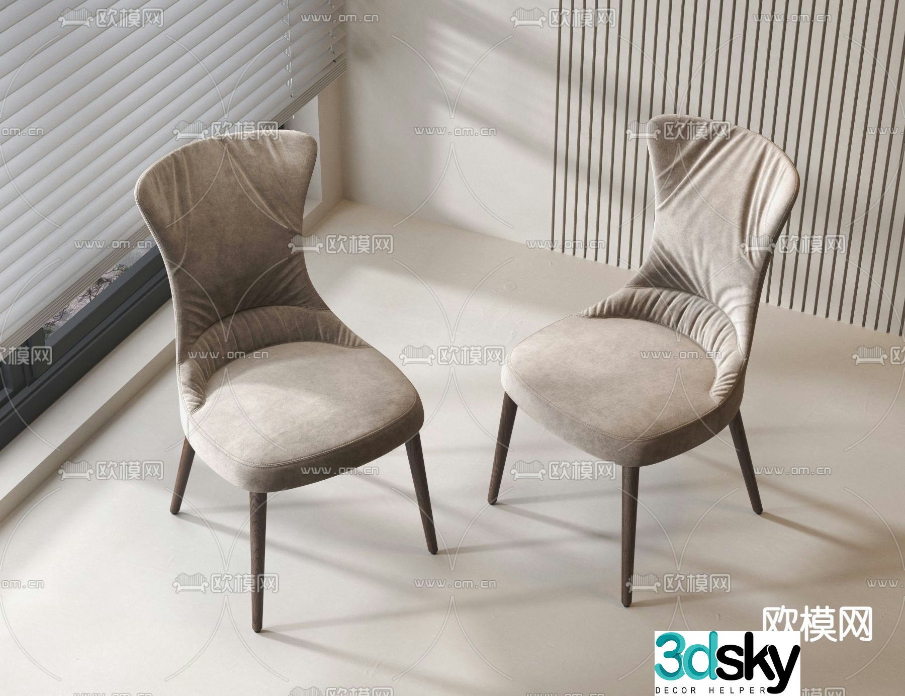 fabric chair 3d model