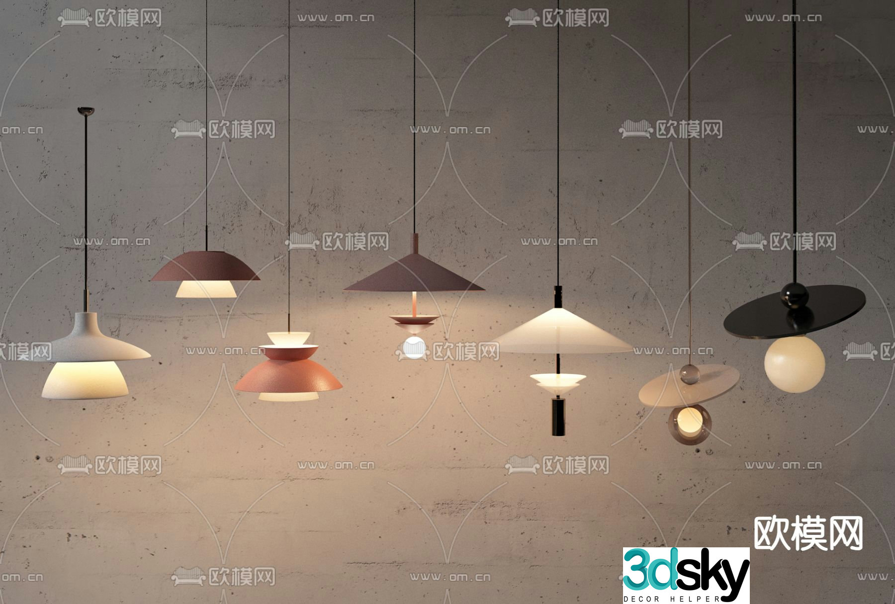 Modern chandelier 3d model
