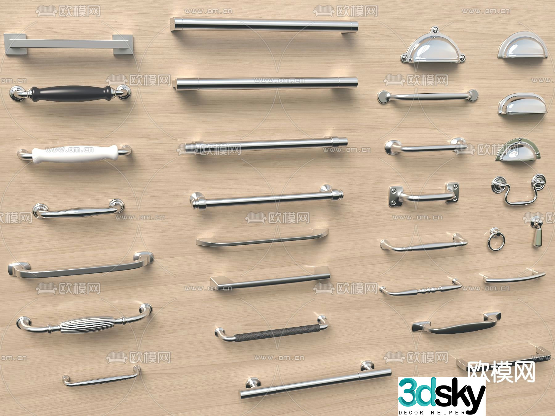 drawer handle door handle handle 3d model