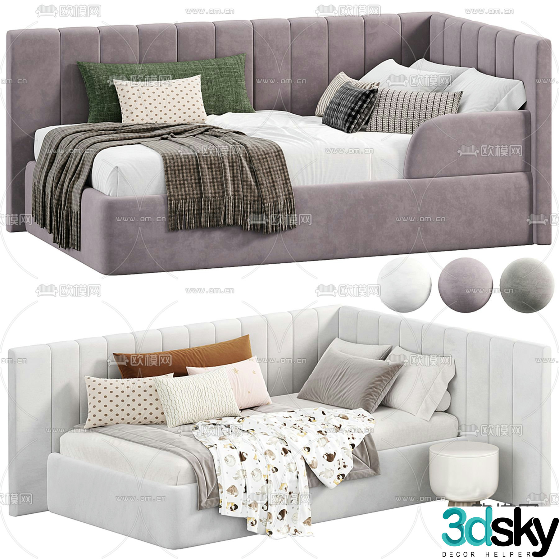 frankof children’s single bed 3d model