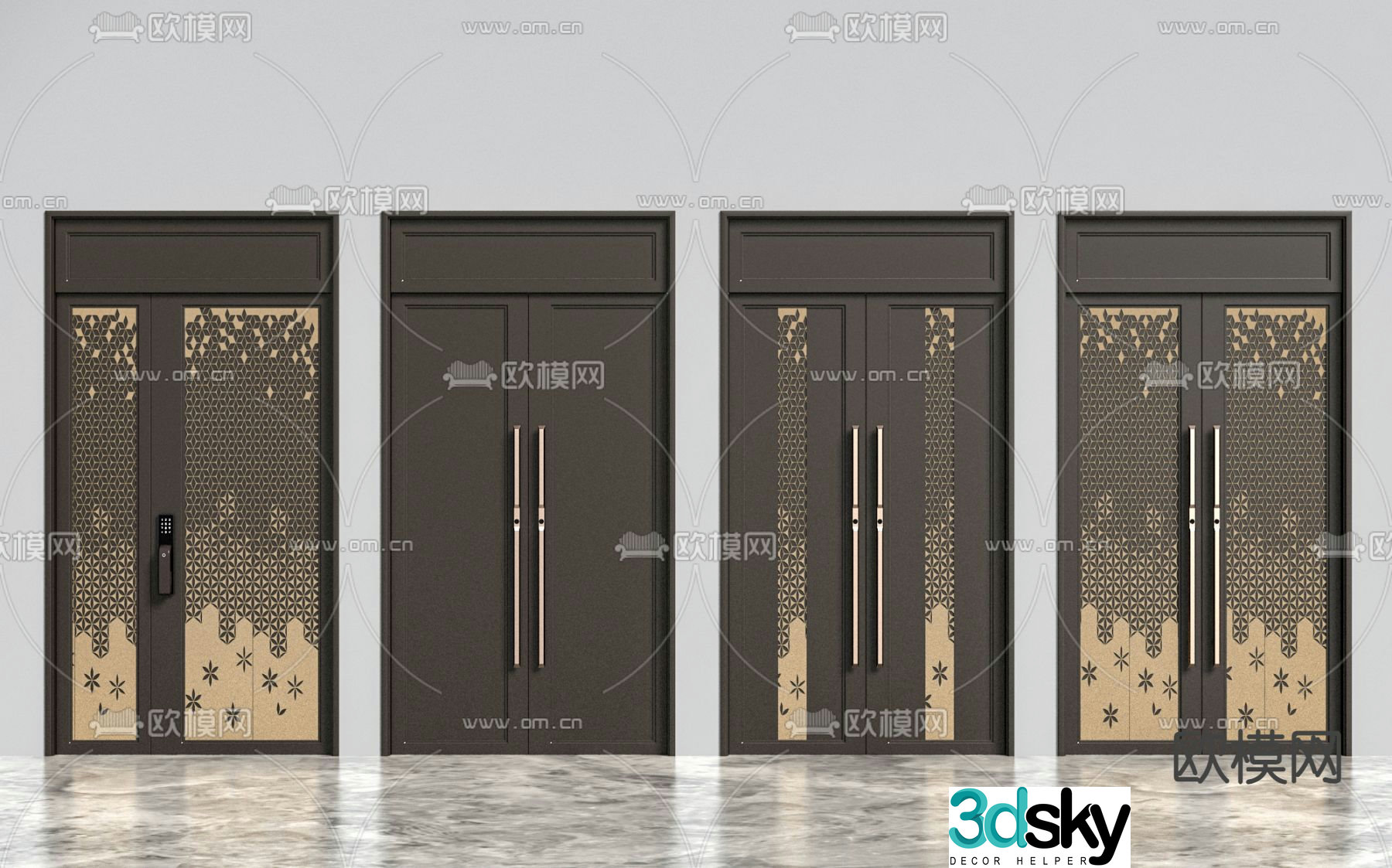 Entry door 3D model door