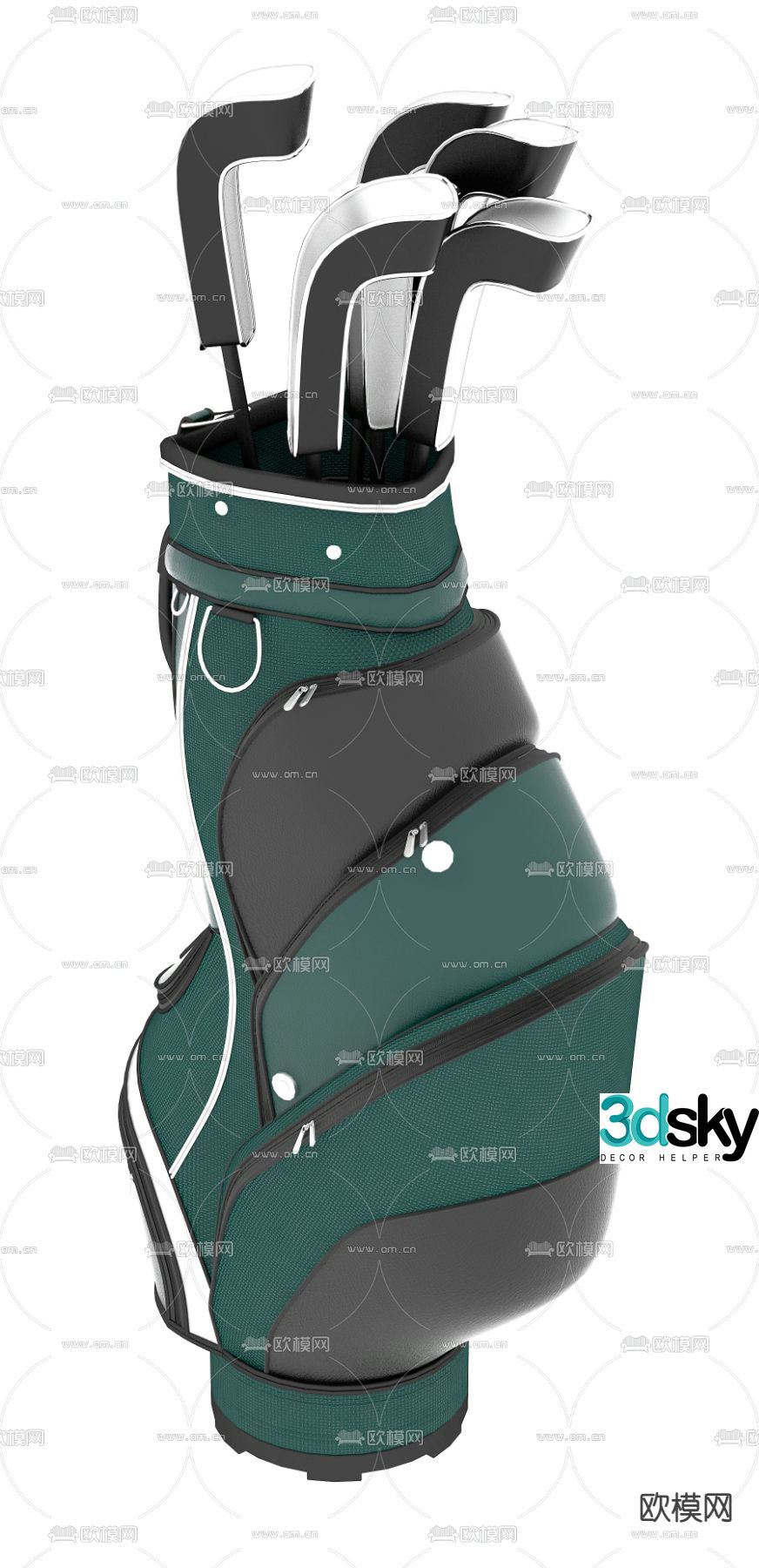 golf club bag 3d model