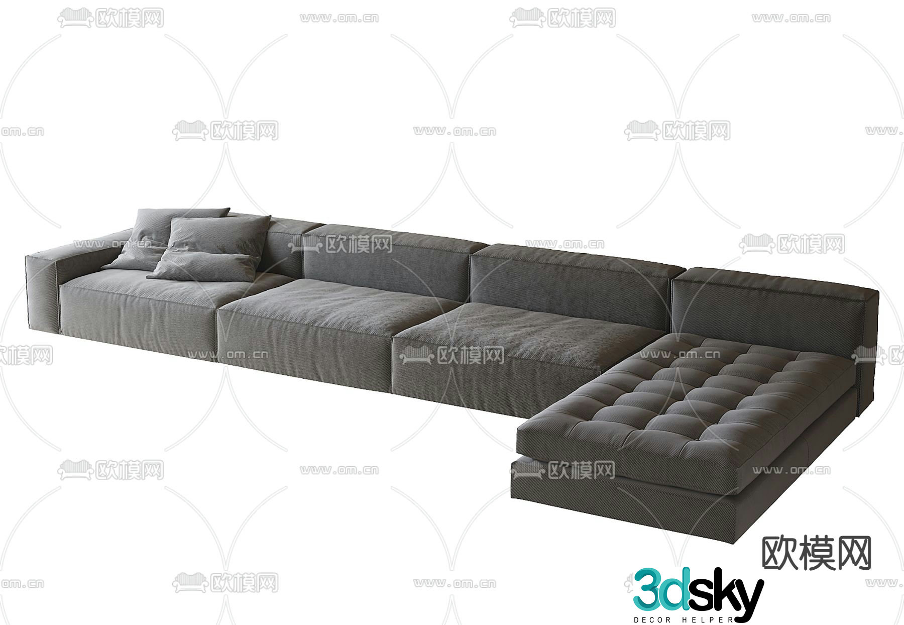 Corner sofa multi-person sofa 3d model