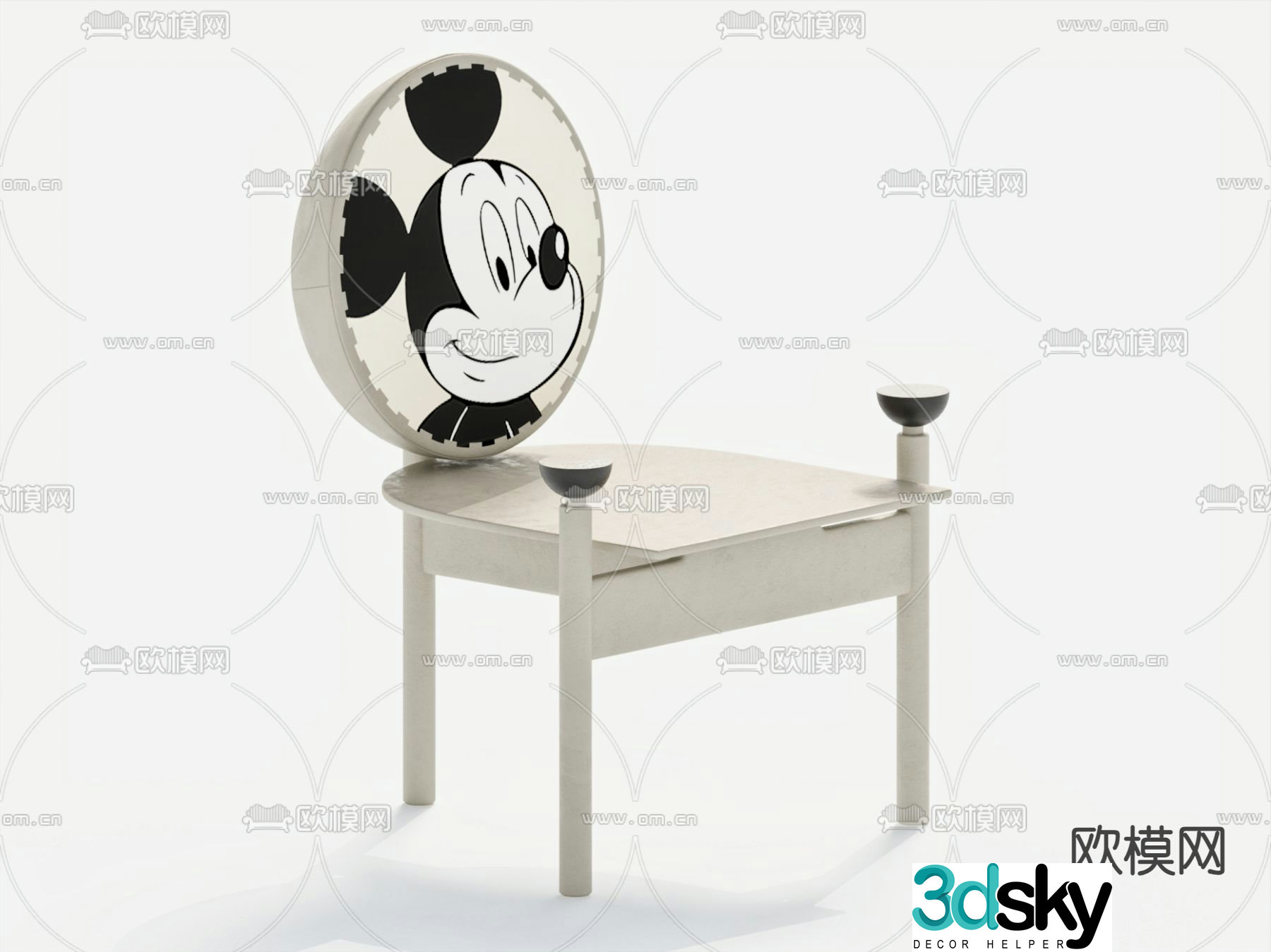 Modern children’s chair cartoon chair 3d model