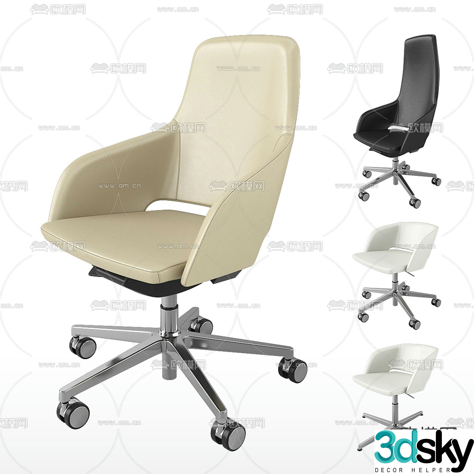 Office chair conference chair staff chair 3d model