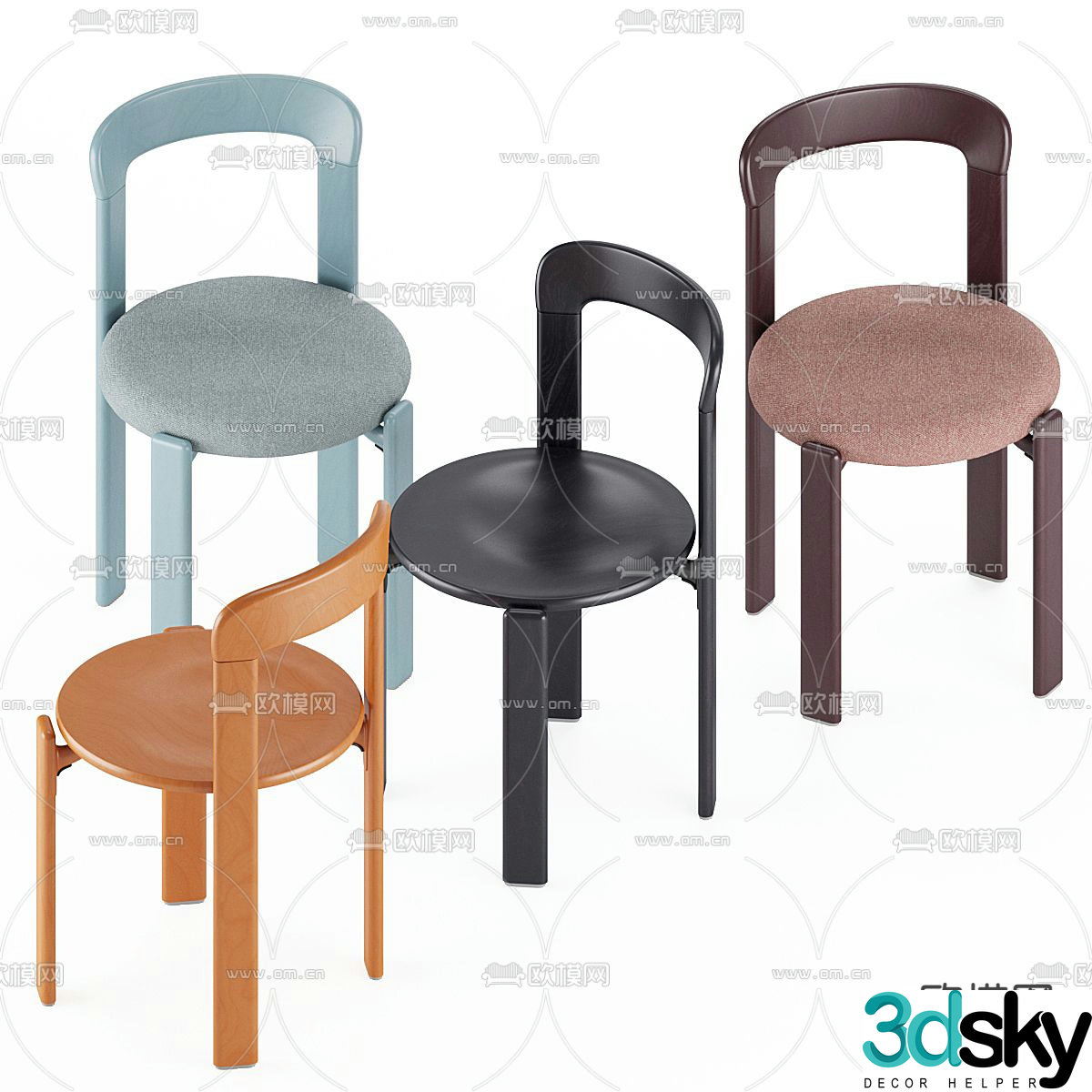 REY bar chair 3d model