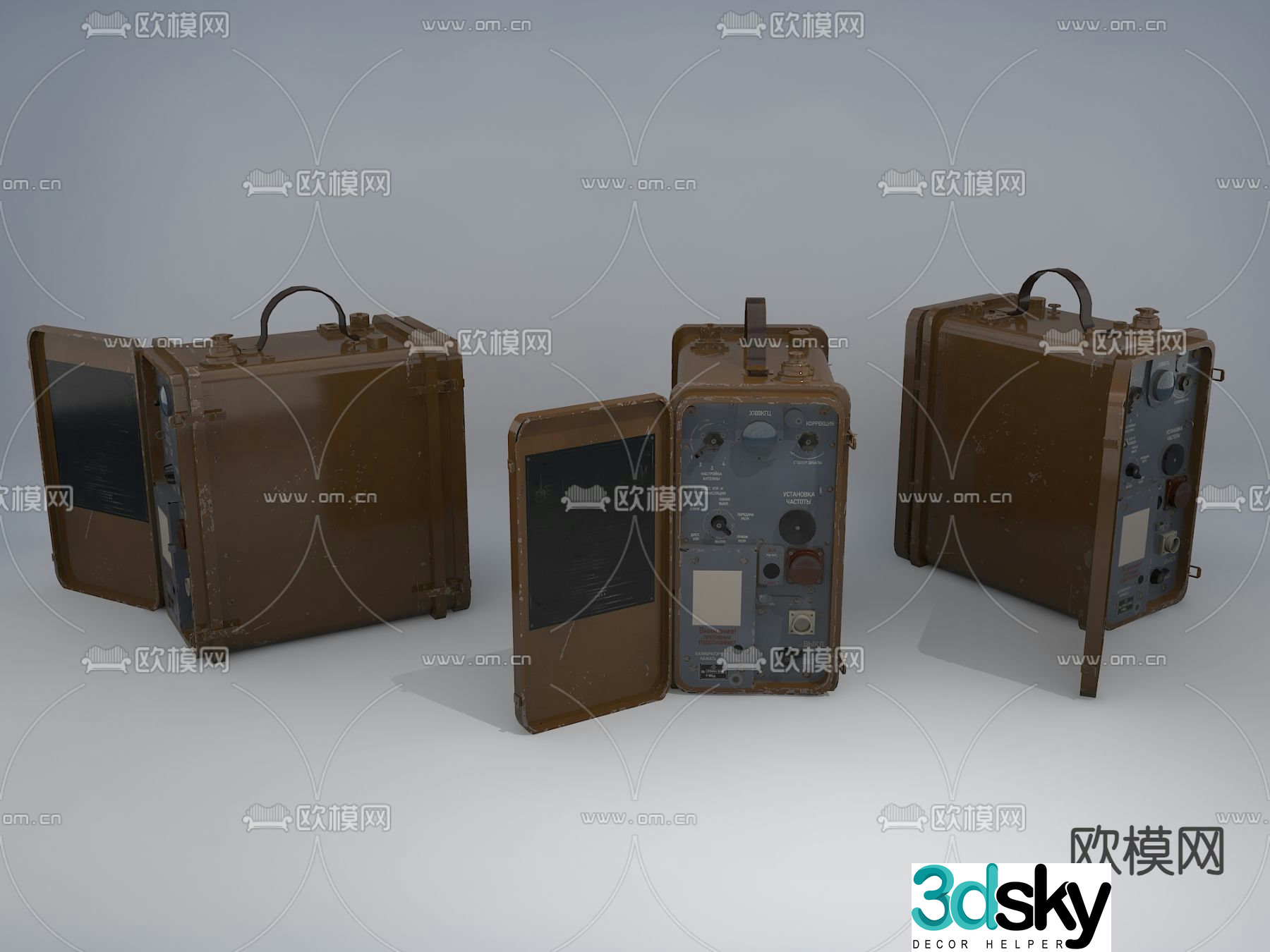 Communication equipment Telephone machine Radio 3D model