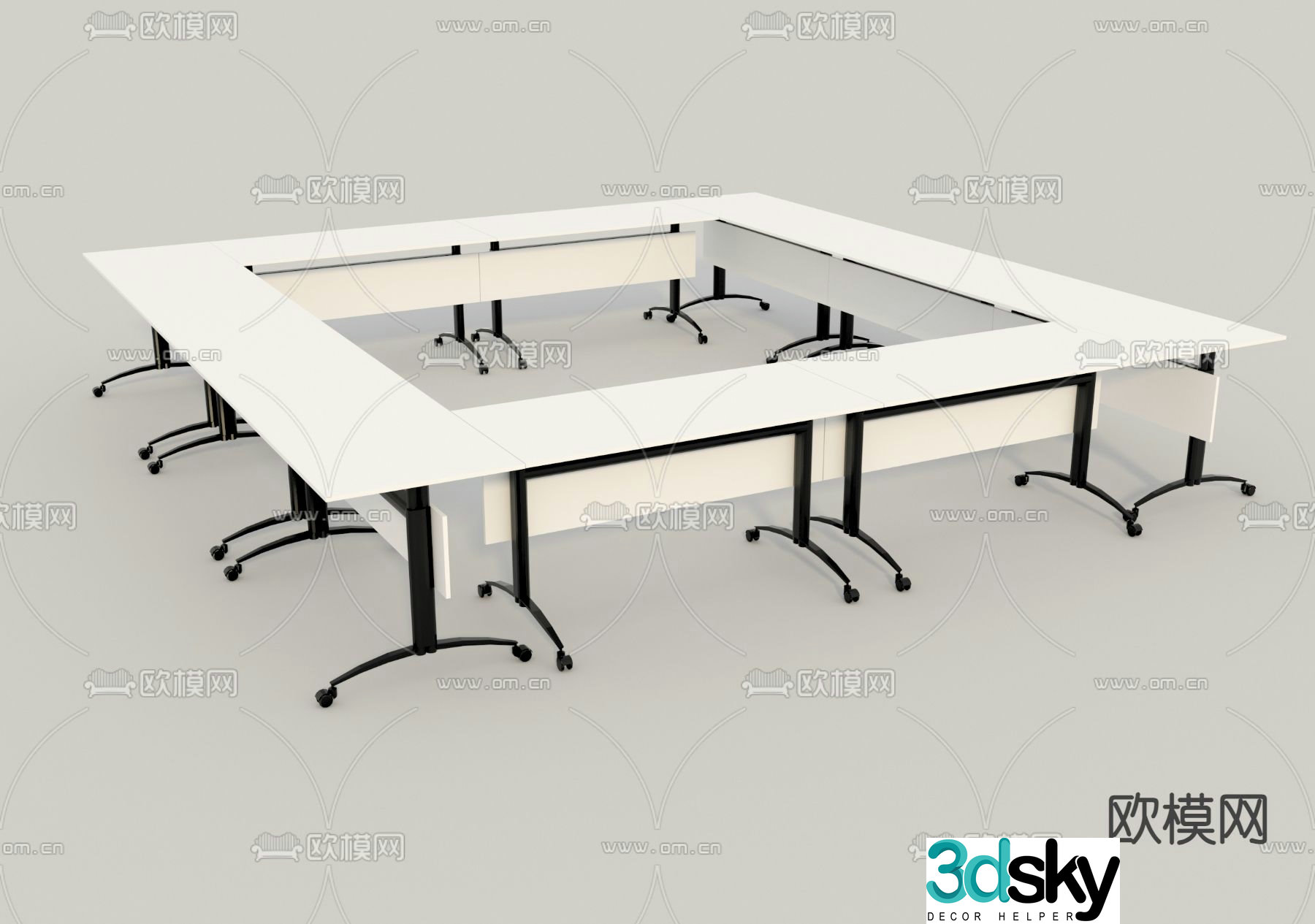 Bar table conference table 3d model
