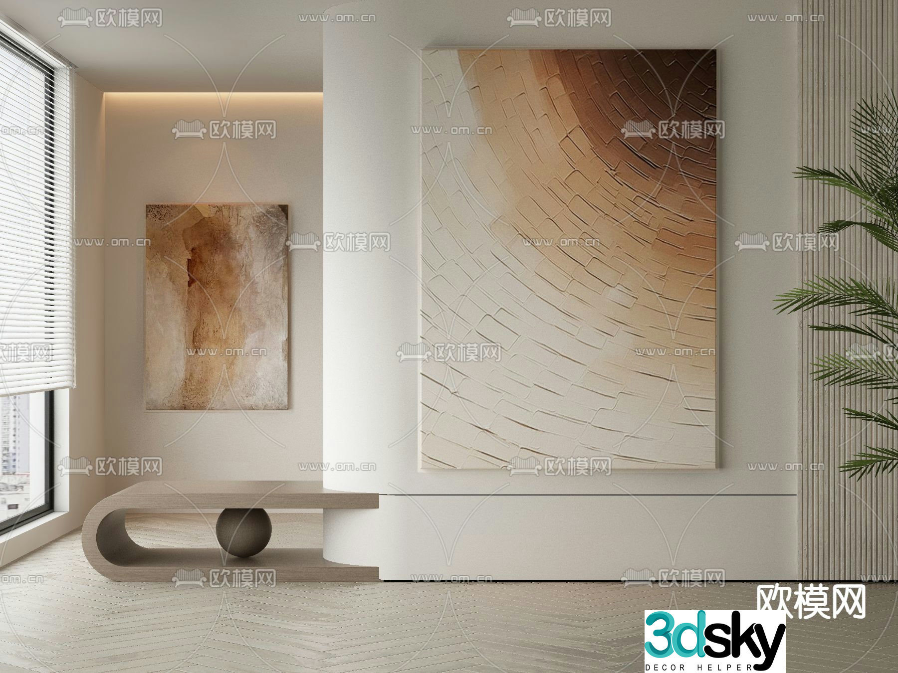 Hanging paintings decorative paintings 3D model