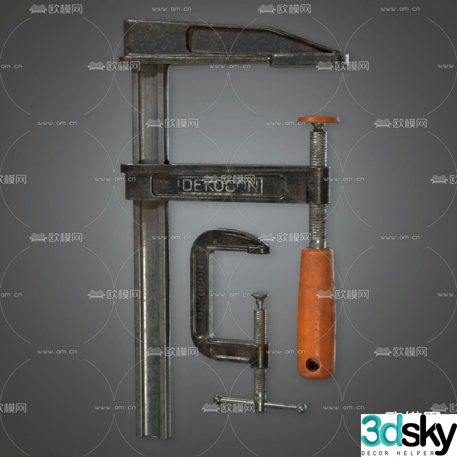 Industrial style vise 3d model