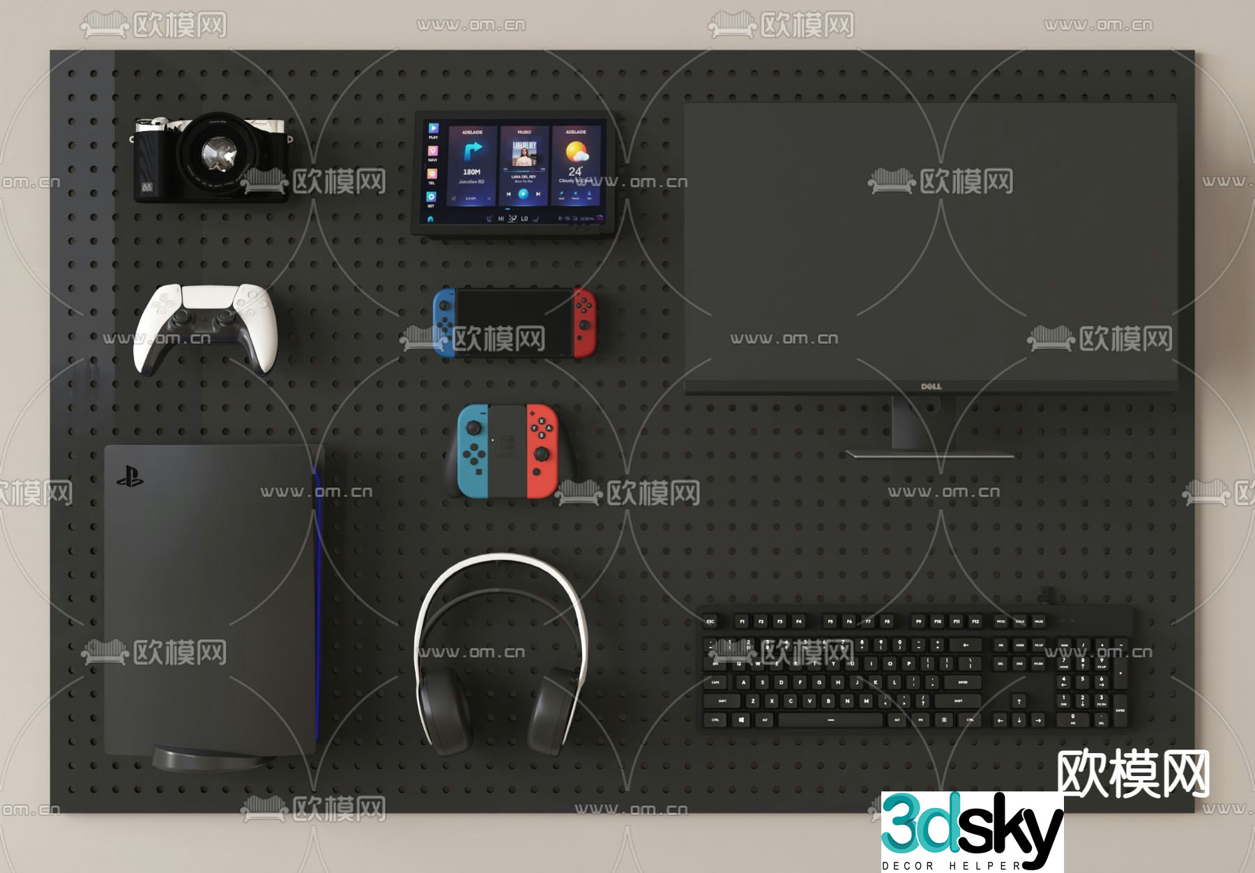Desktop computer office equipment 3d model