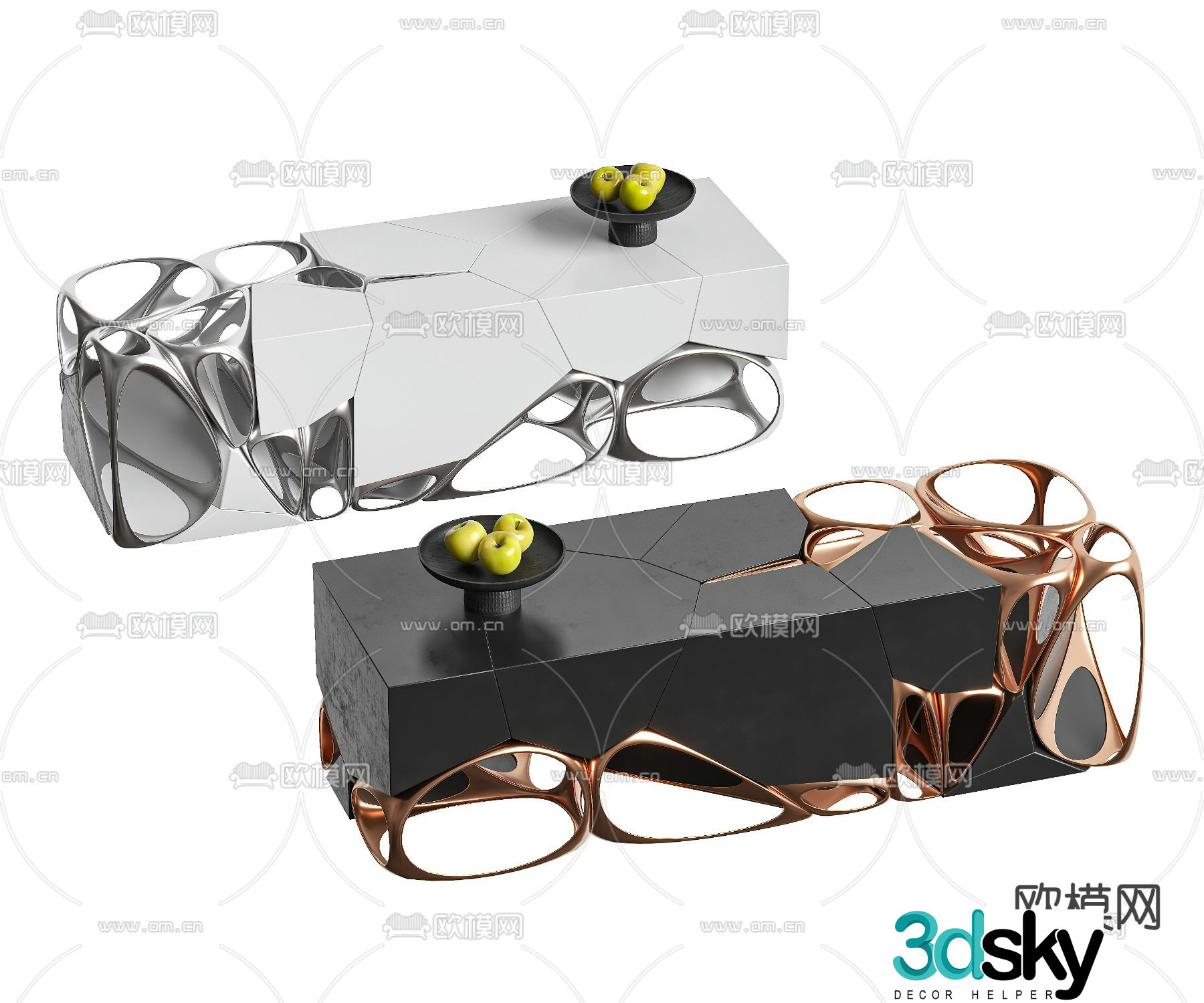 Art coffee table 3d model