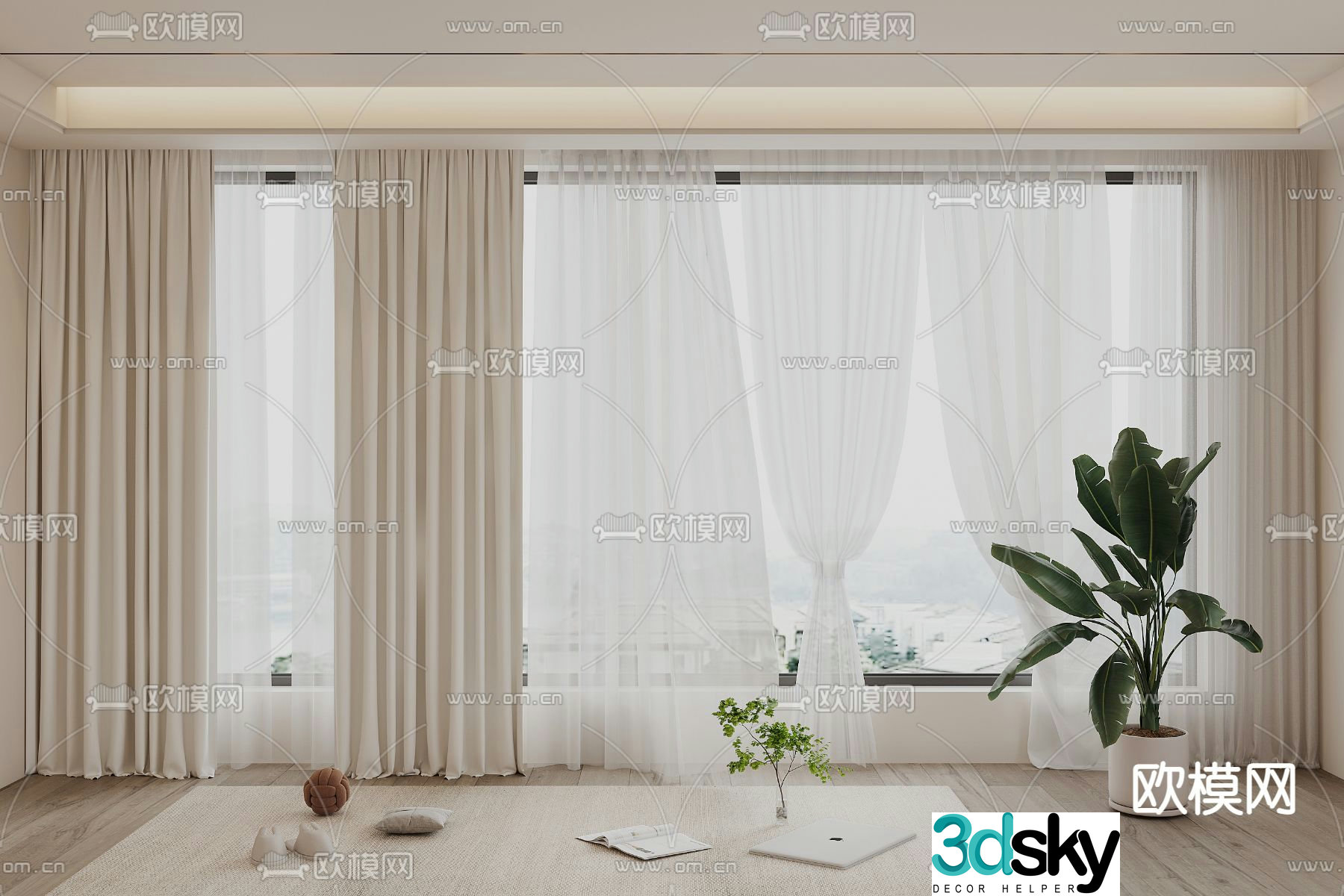 Gauze Curtain 3d Model