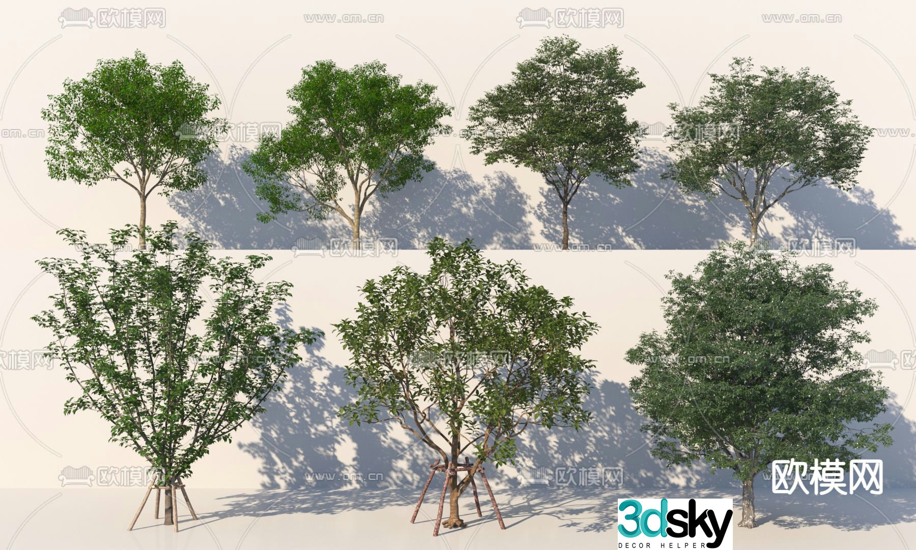 trees arbor landscape tree 3d model