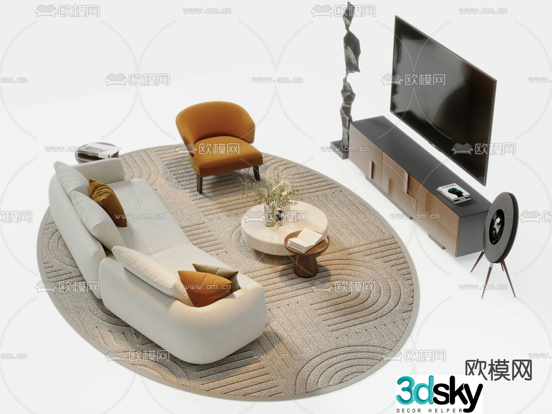 modular sofa 3d model