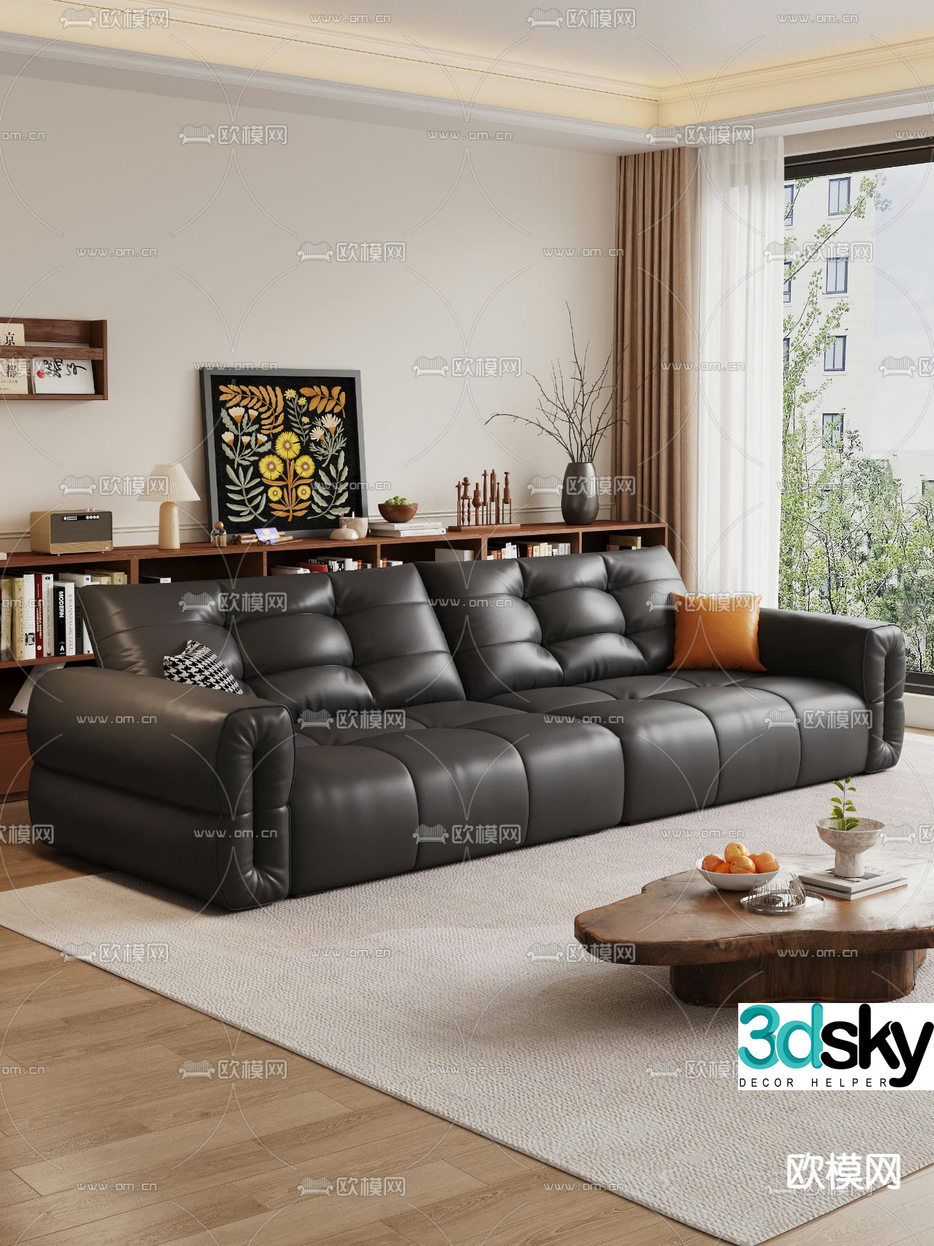 Medieval style sofa double sofa 3d model