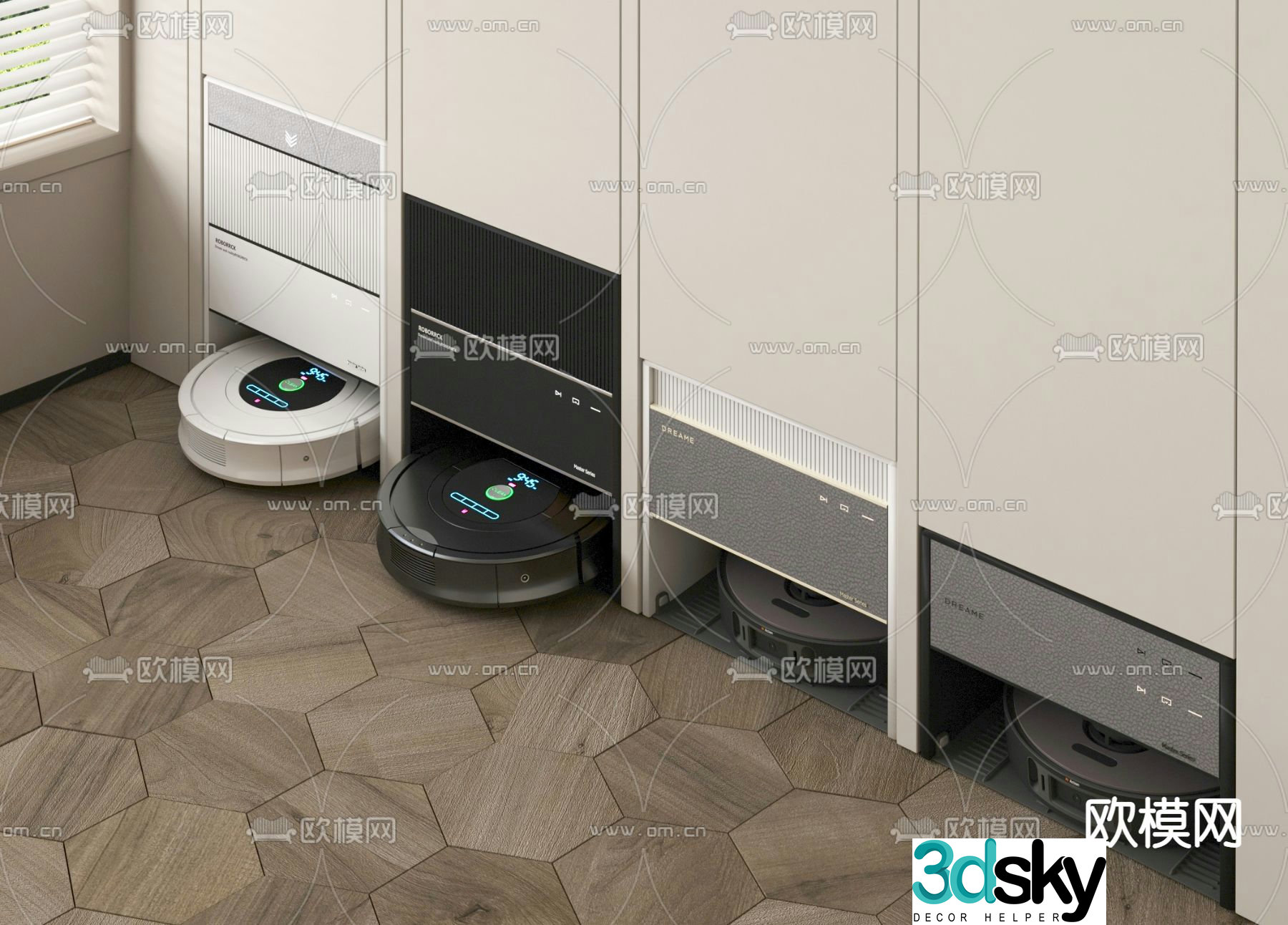 Cleaning tools sweeping robot 3d model