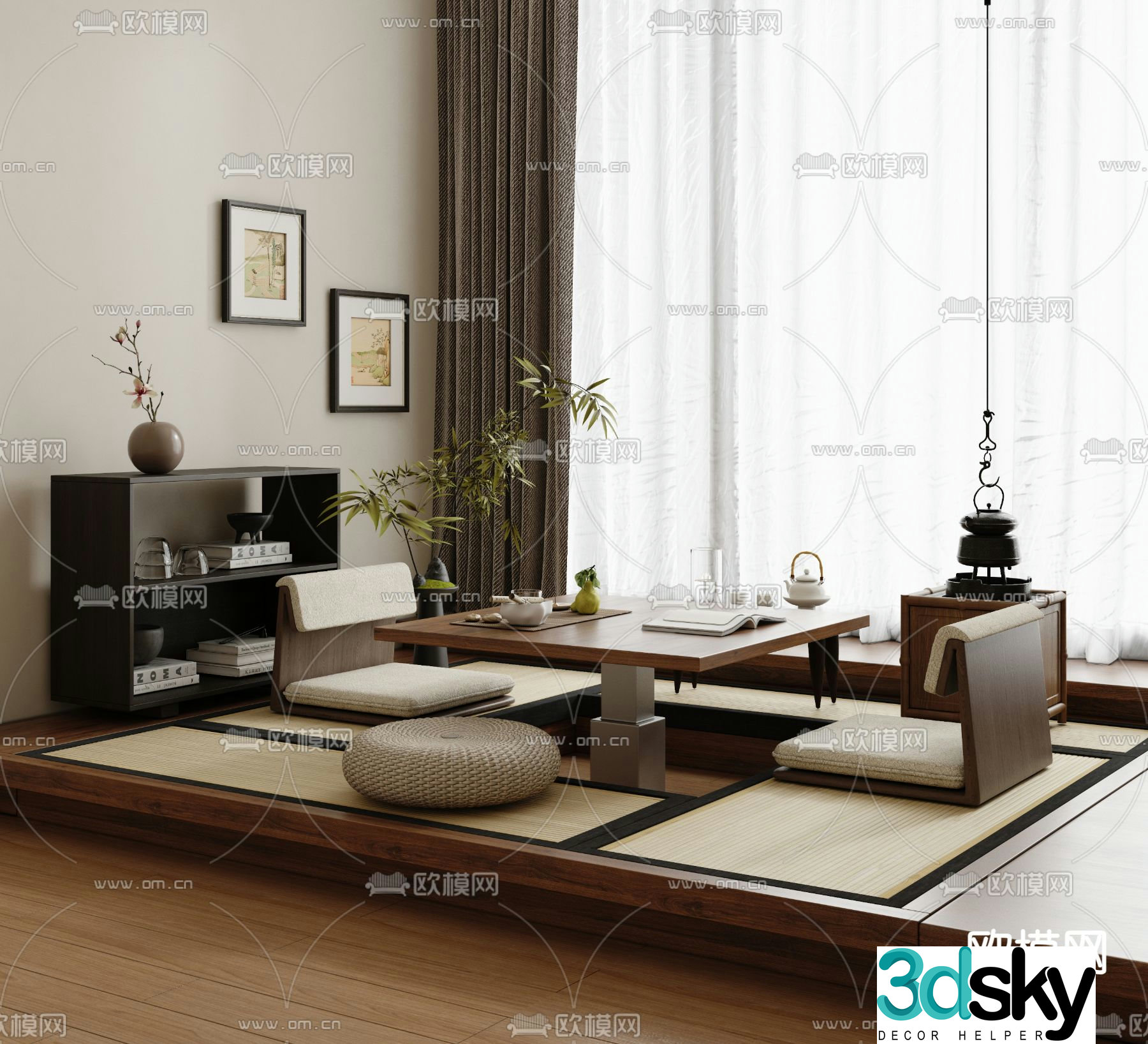 Tatami tea table tea table 3d model