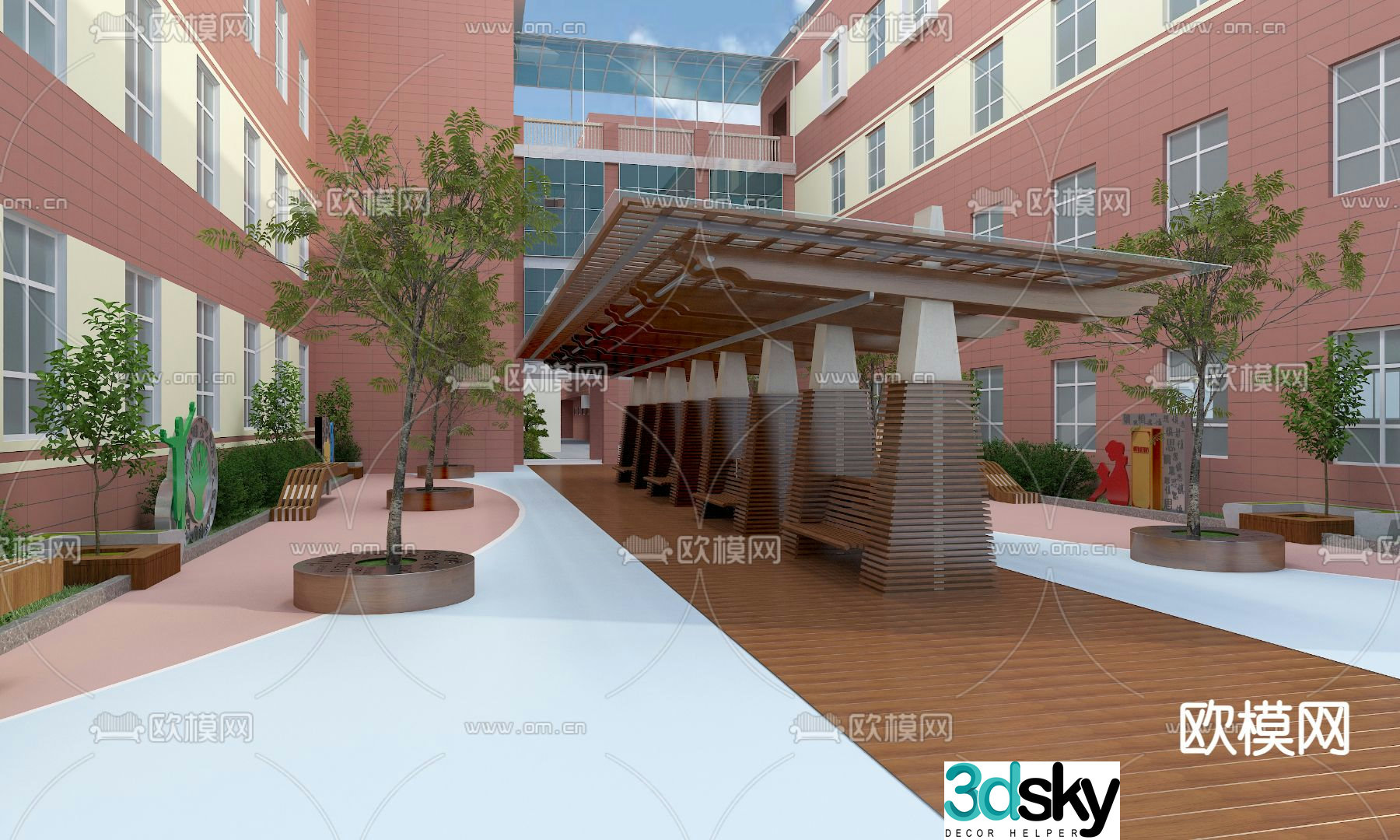 Outdoor gallery 3D model