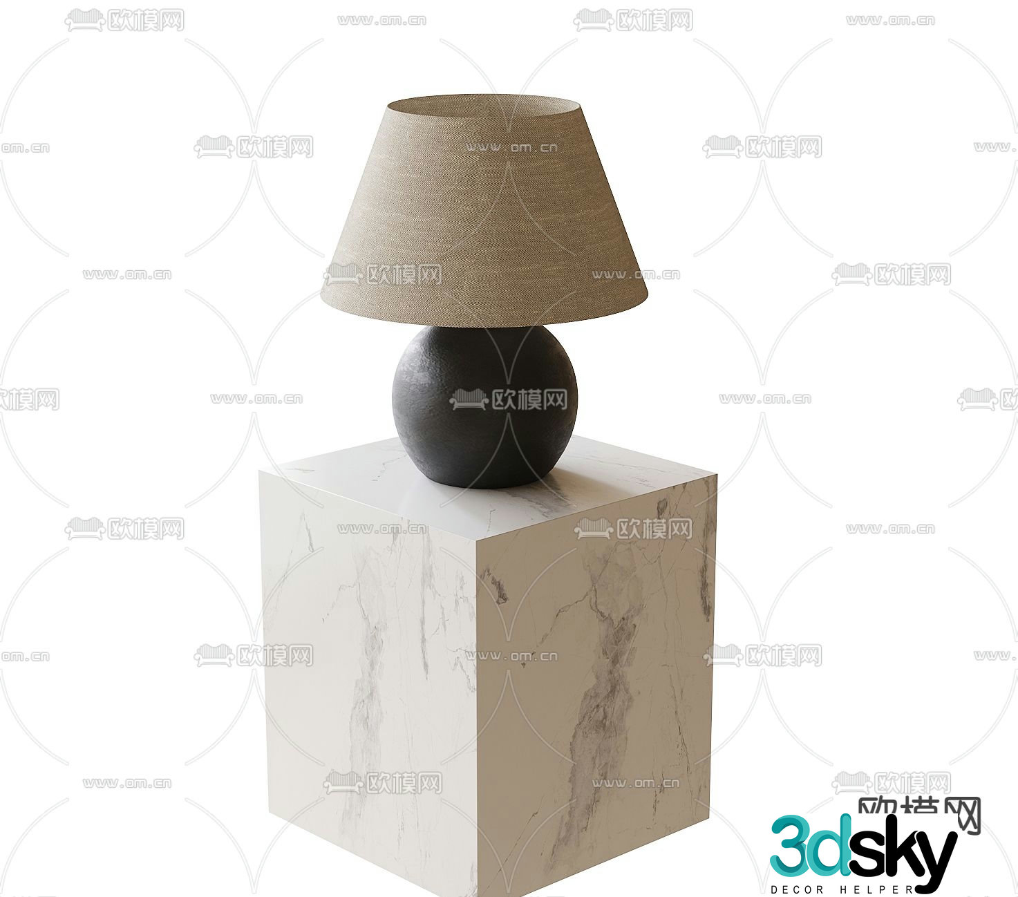 Minimalist desk lamp 3d model