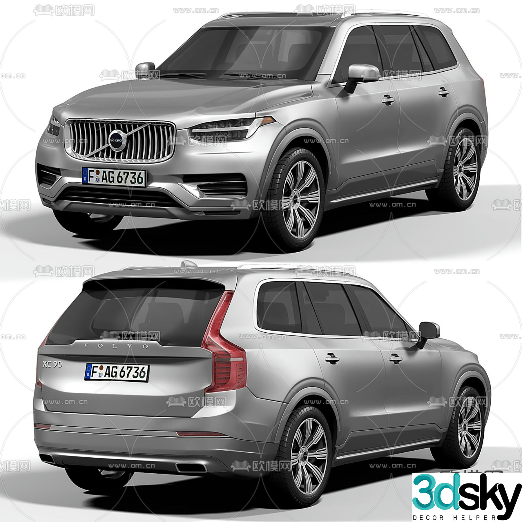Volvo XC90 car SUV car 3d model