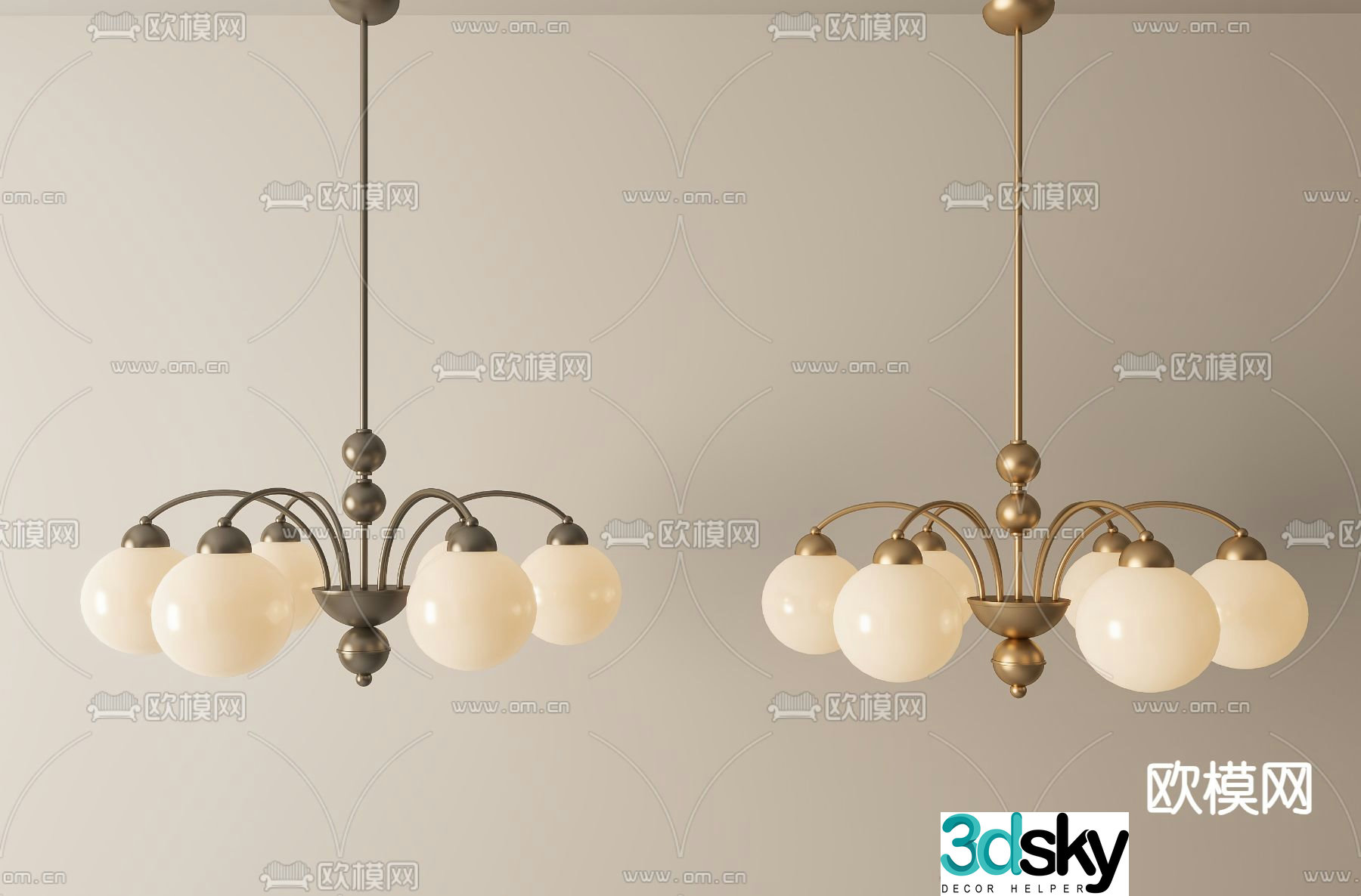 French chandeliers medieval style chandeliers 3D model