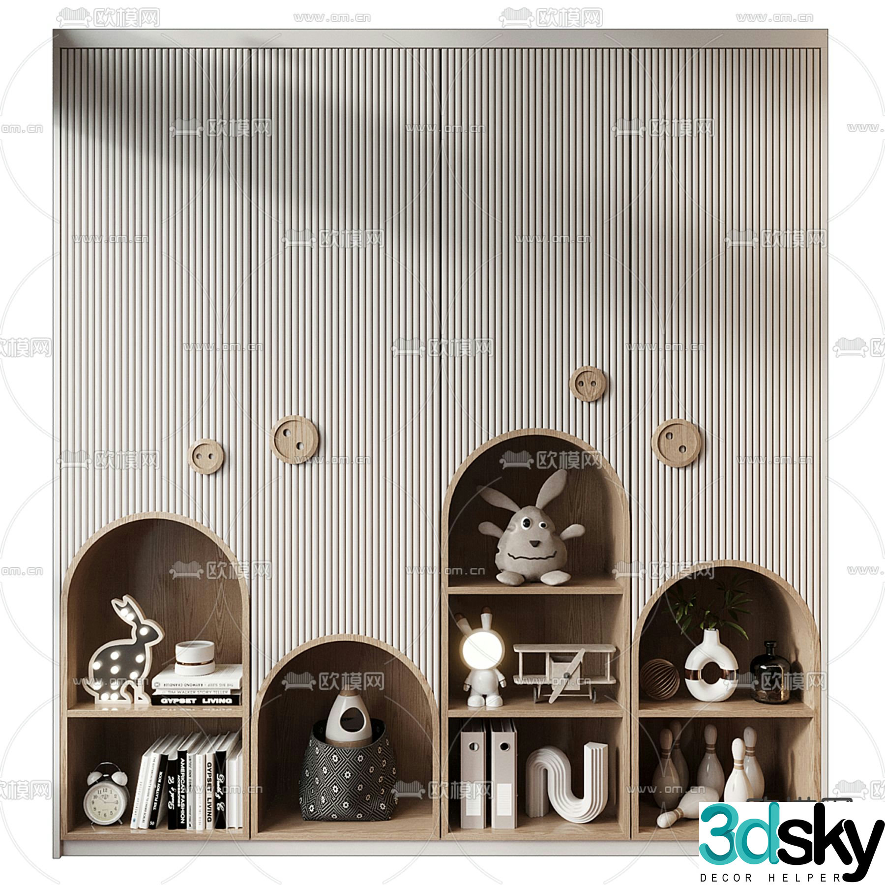 Furniture children’s wardrobe 3d model