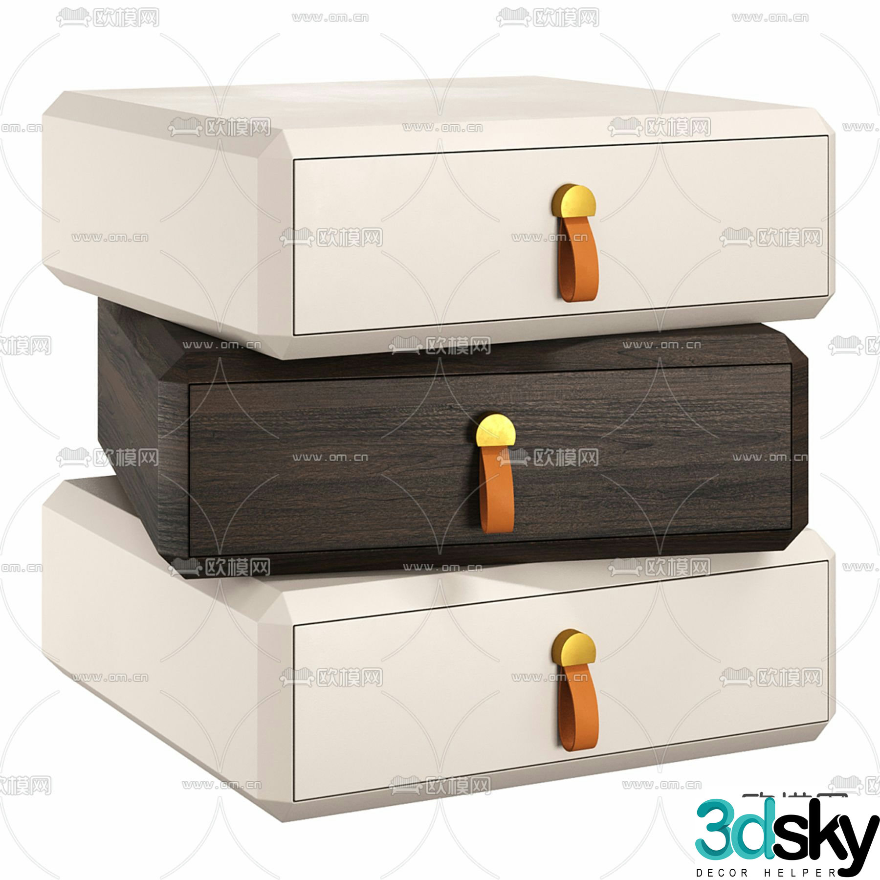 MEZZO Italy bedside table 3d model