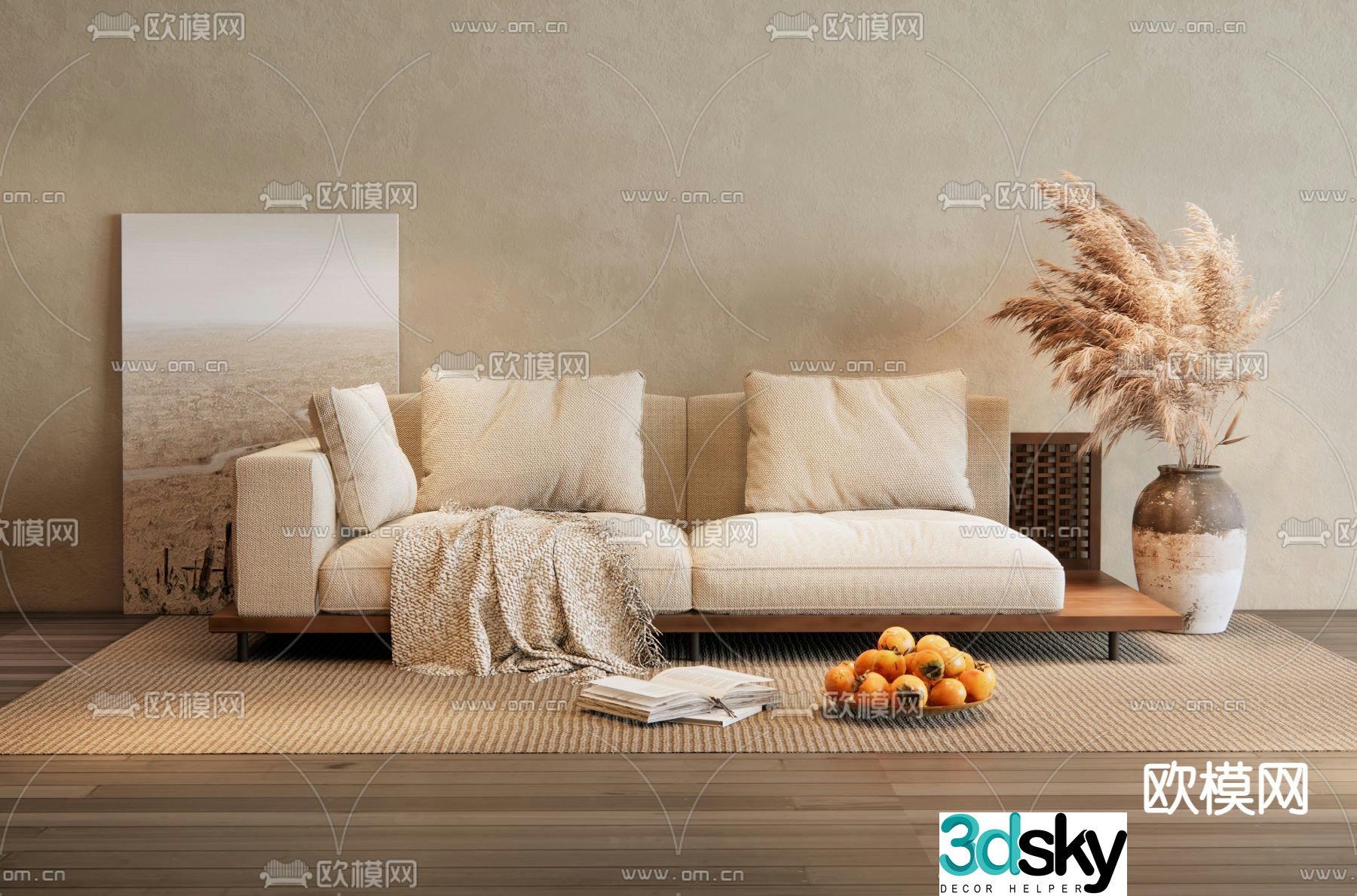 Wabi-sabi loveseat 3d model
